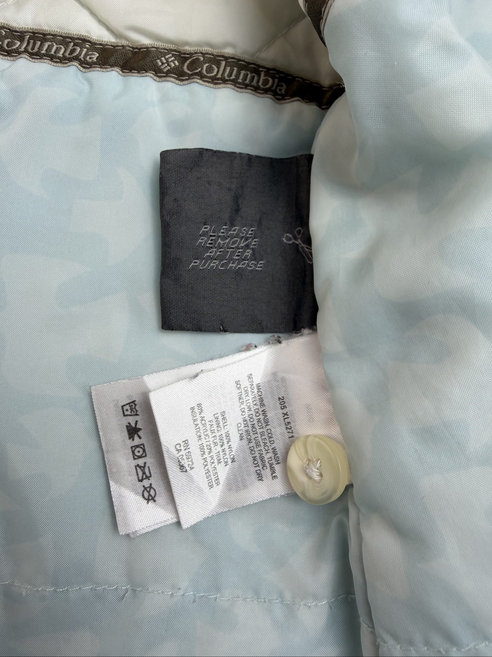 Columbia Women's light blue Jacket X Large Fleece Lined (01695) image 9