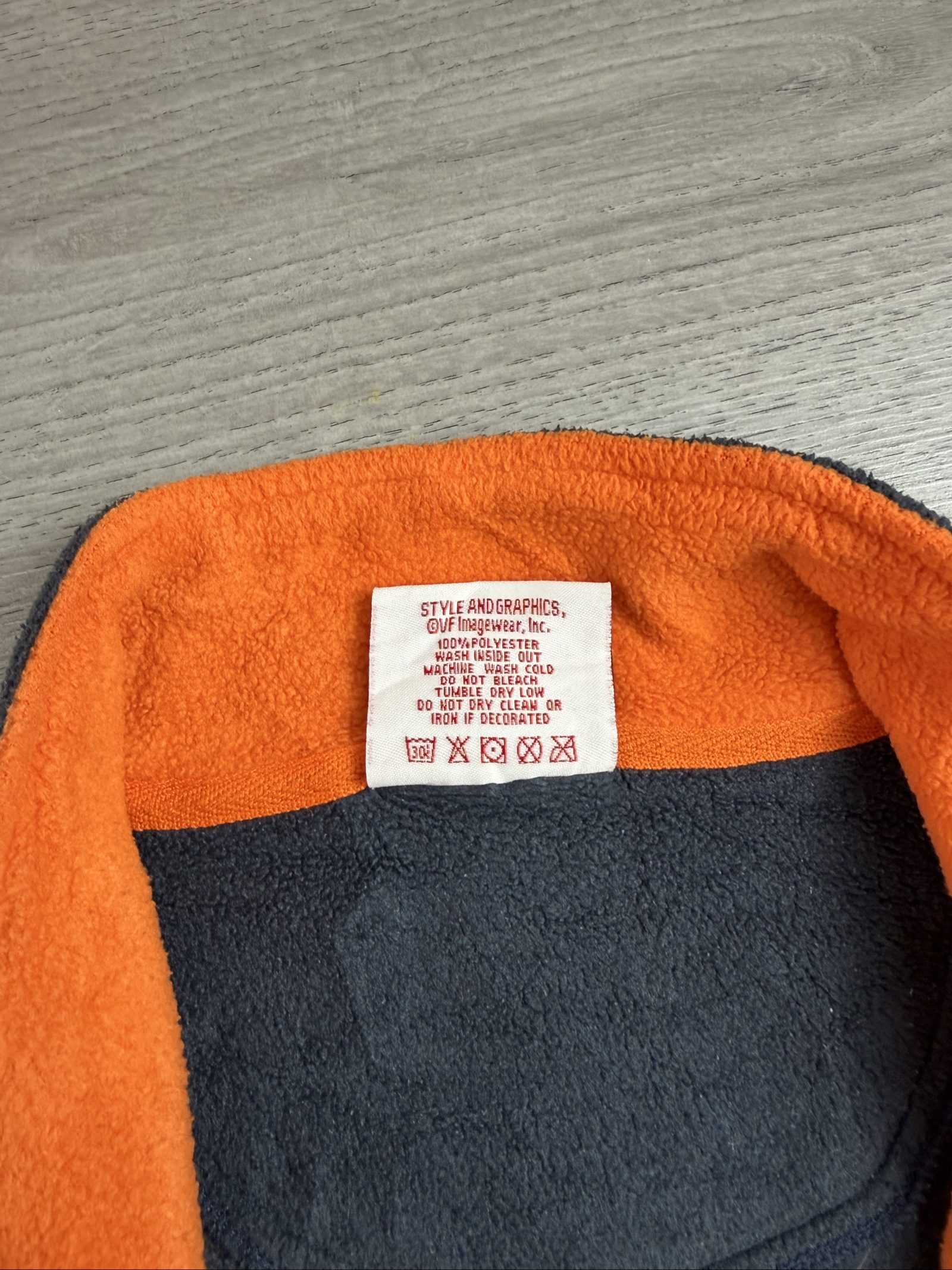 NFL Chicago Bears Navy & Orange Quarter Zip Fleece XL (1699) image 6