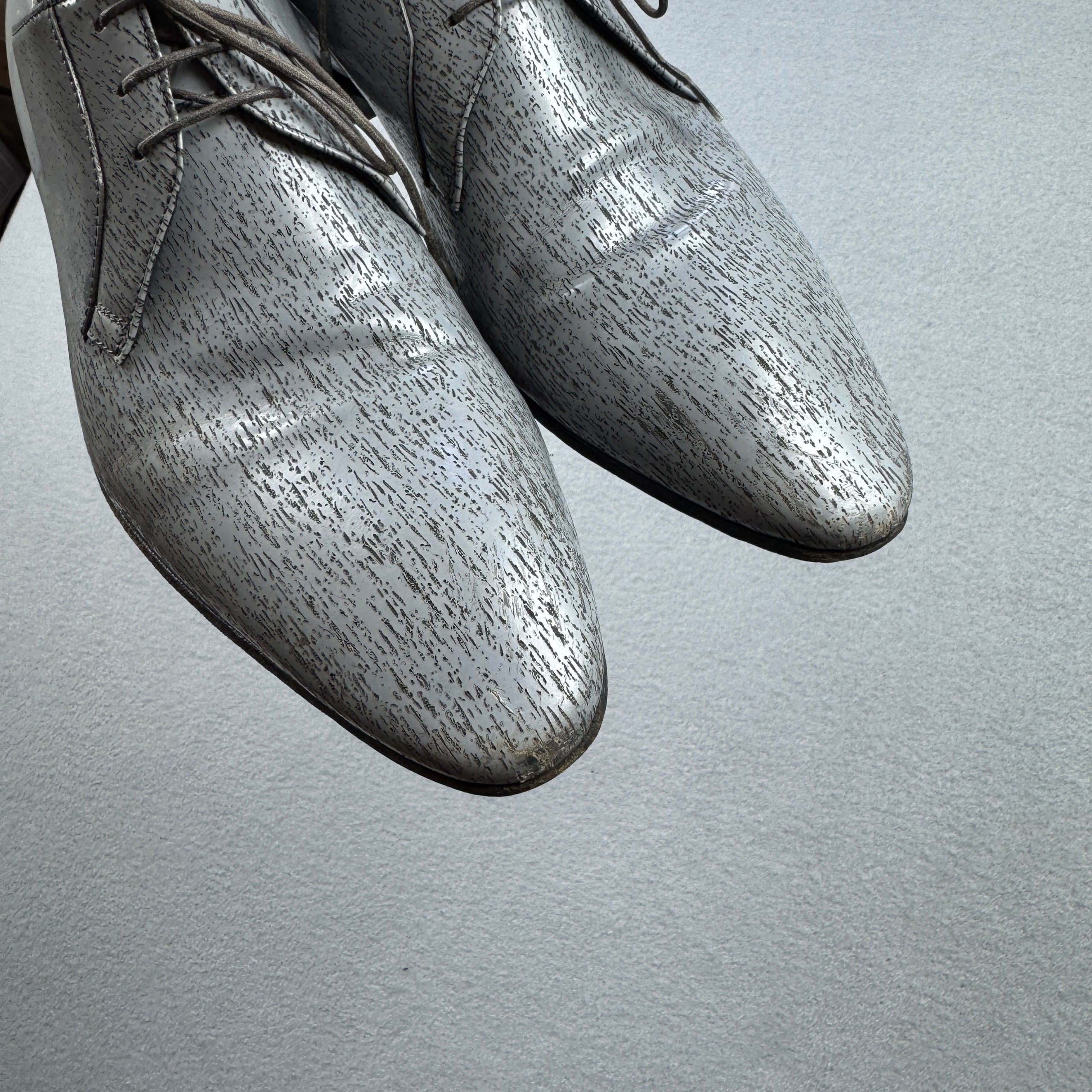 Hugo Boss Gray Patterned Oxford Shoes Size 42 / 27cm image 4