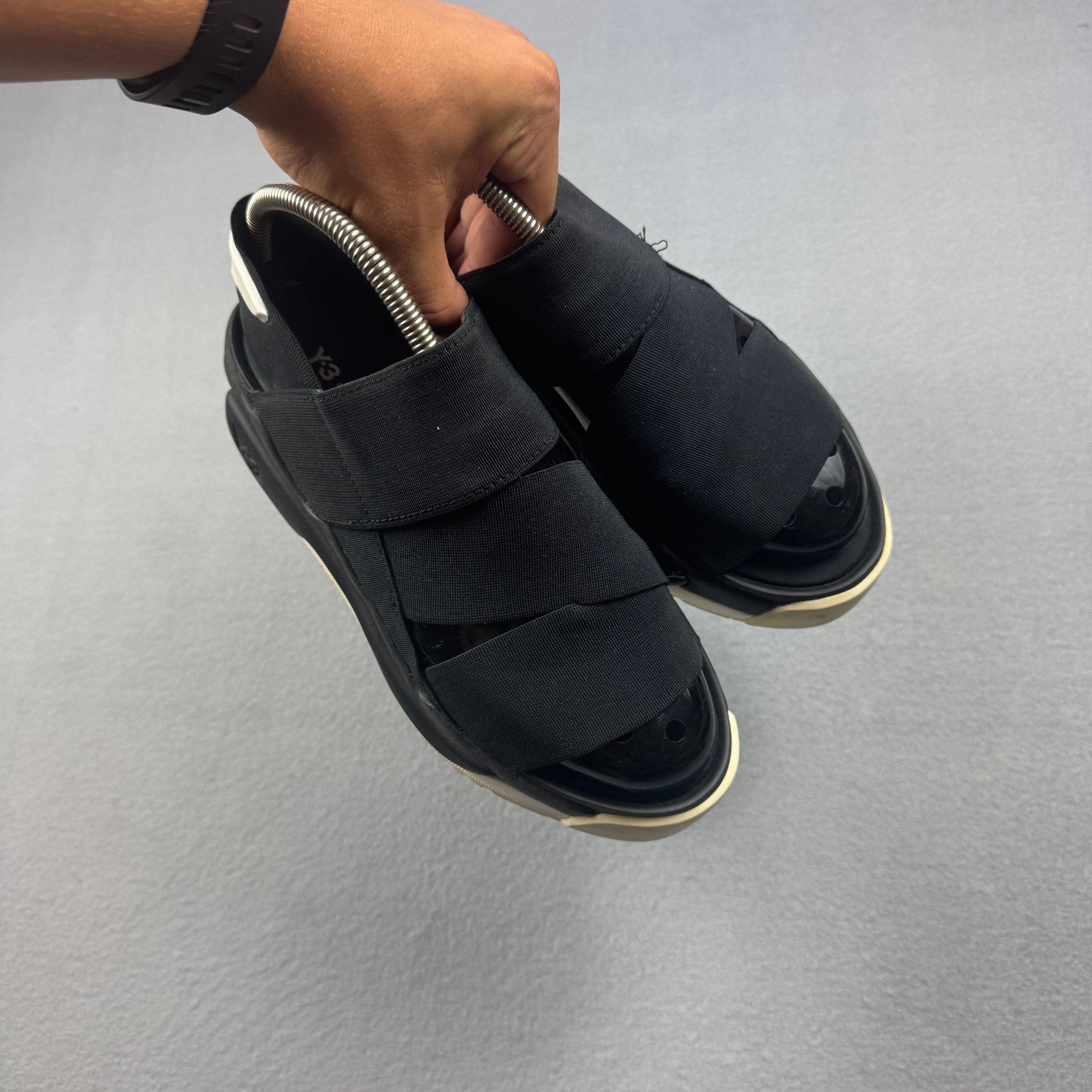 Women`s Adidas Y-3 Yohji Yamamoto Black & White Strap Hokori Sneakers Size 39 / 24cm image 3