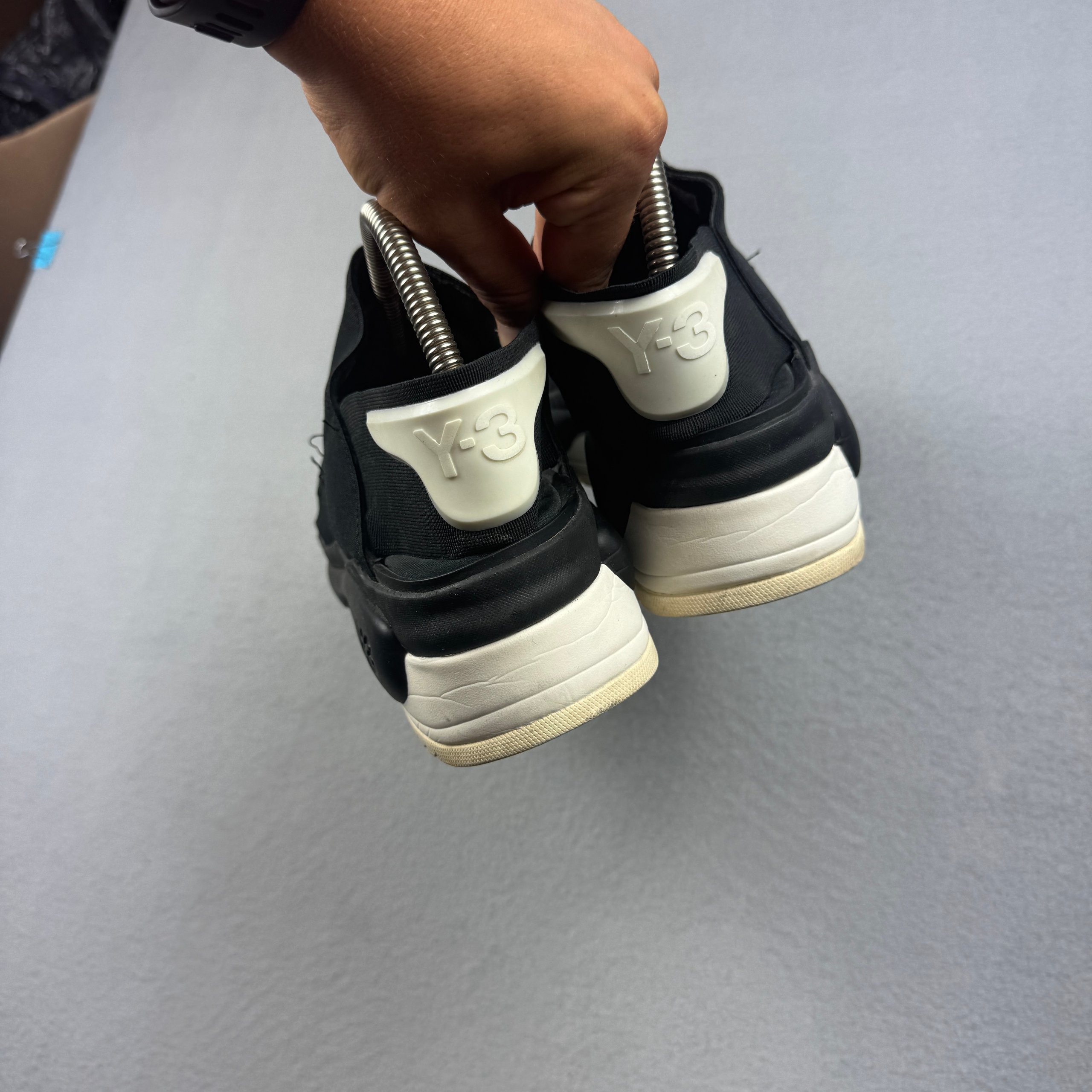 Women`s Adidas Y-3 Yohji Yamamoto Black & White Strap Hokori Sneakers Size 39 / 24cm image 4