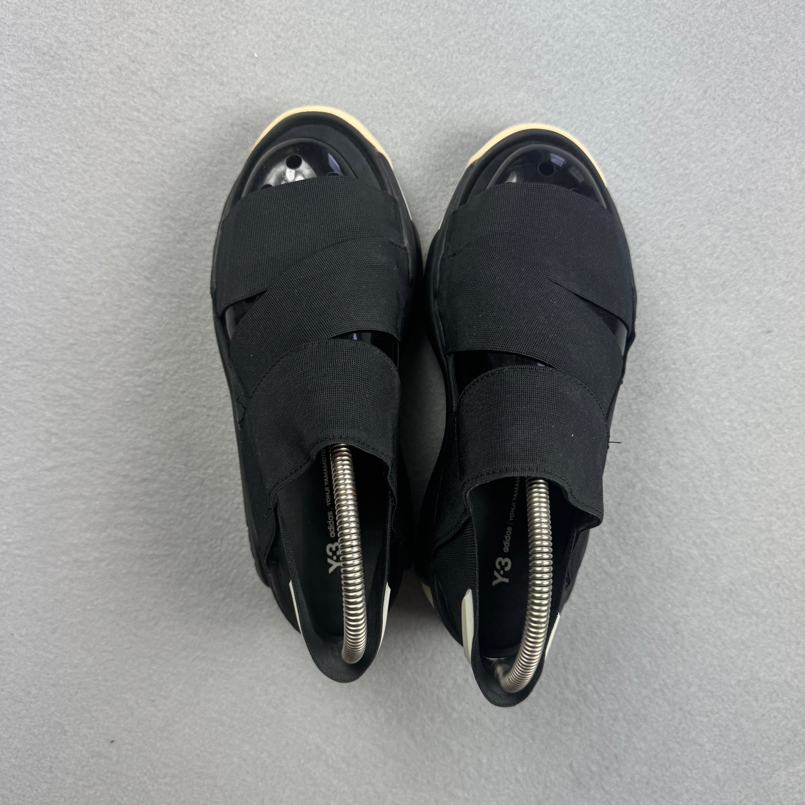 Women`s Adidas Y-3 Yohji Yamamoto Black & White Strap Hokori Sneakers Size 39 / 24cm image 7
