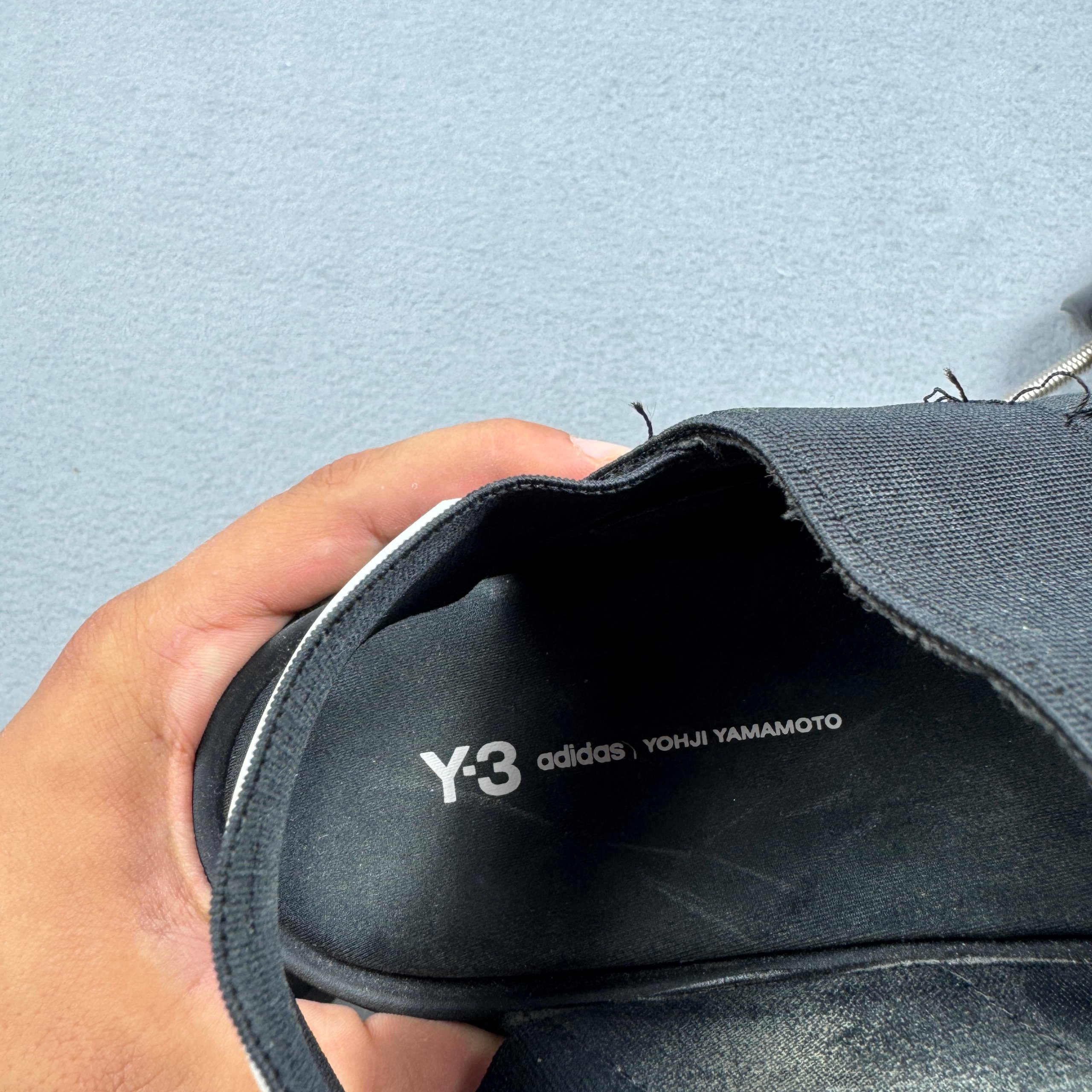 Women`s Adidas Y-3 Yohji Yamamoto Black & White Strap Hokori Sneakers Size 39 / 24cm image 10