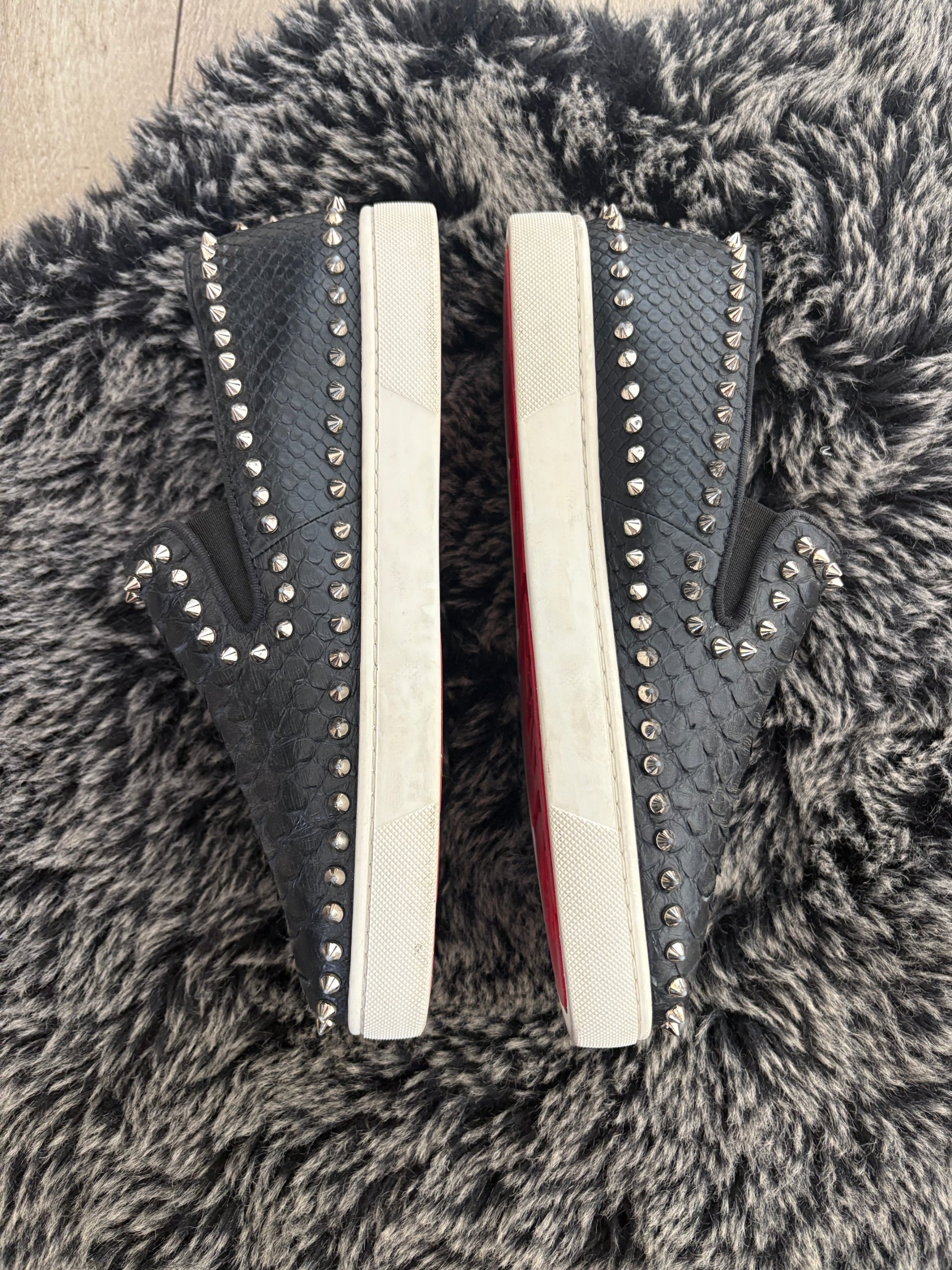 Christian Louboutin Low Roller Boat Python Size 42 image 5