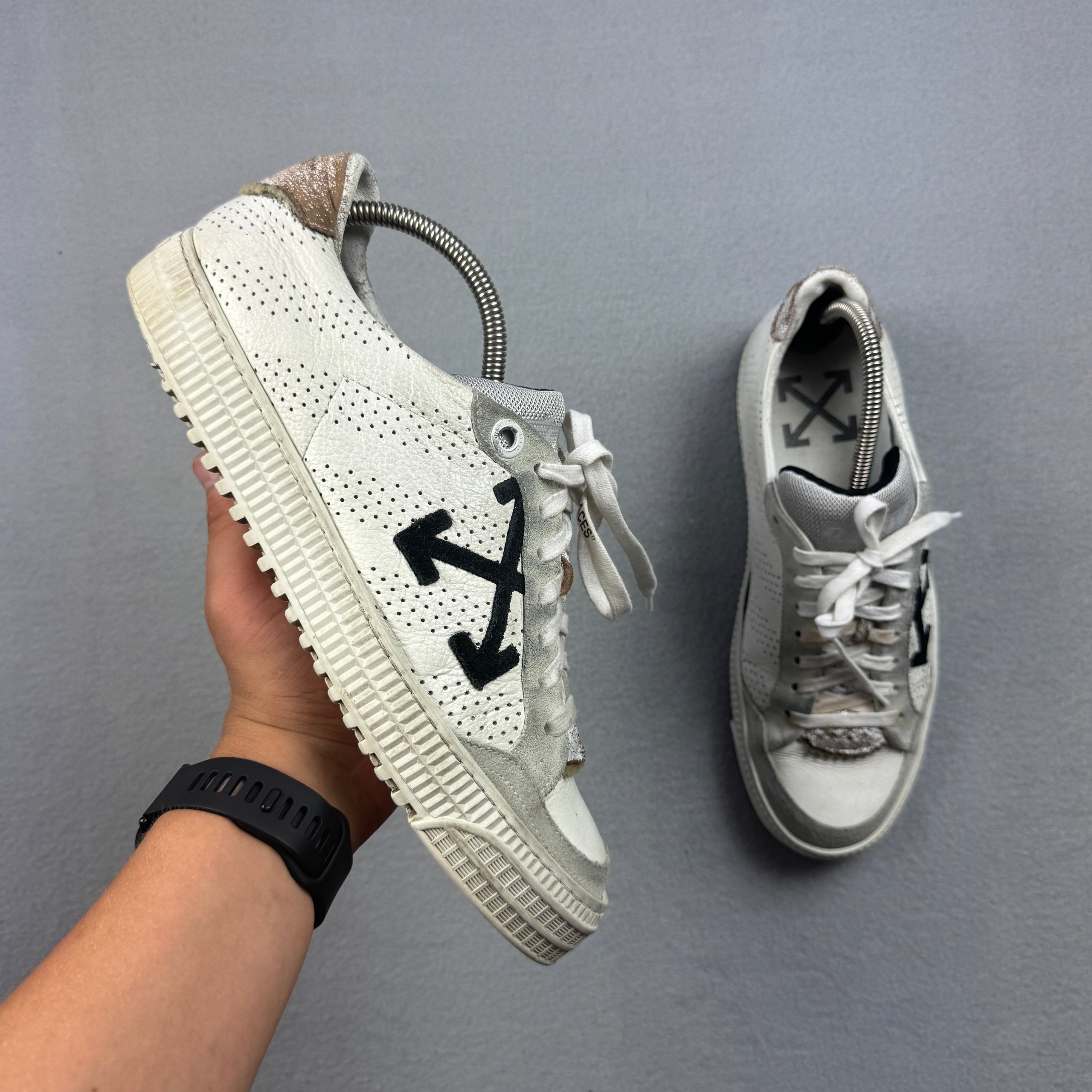 Off-White Cup Sole 3.0 White & Beige Leather Sneakers Size 43 / 27.5cm