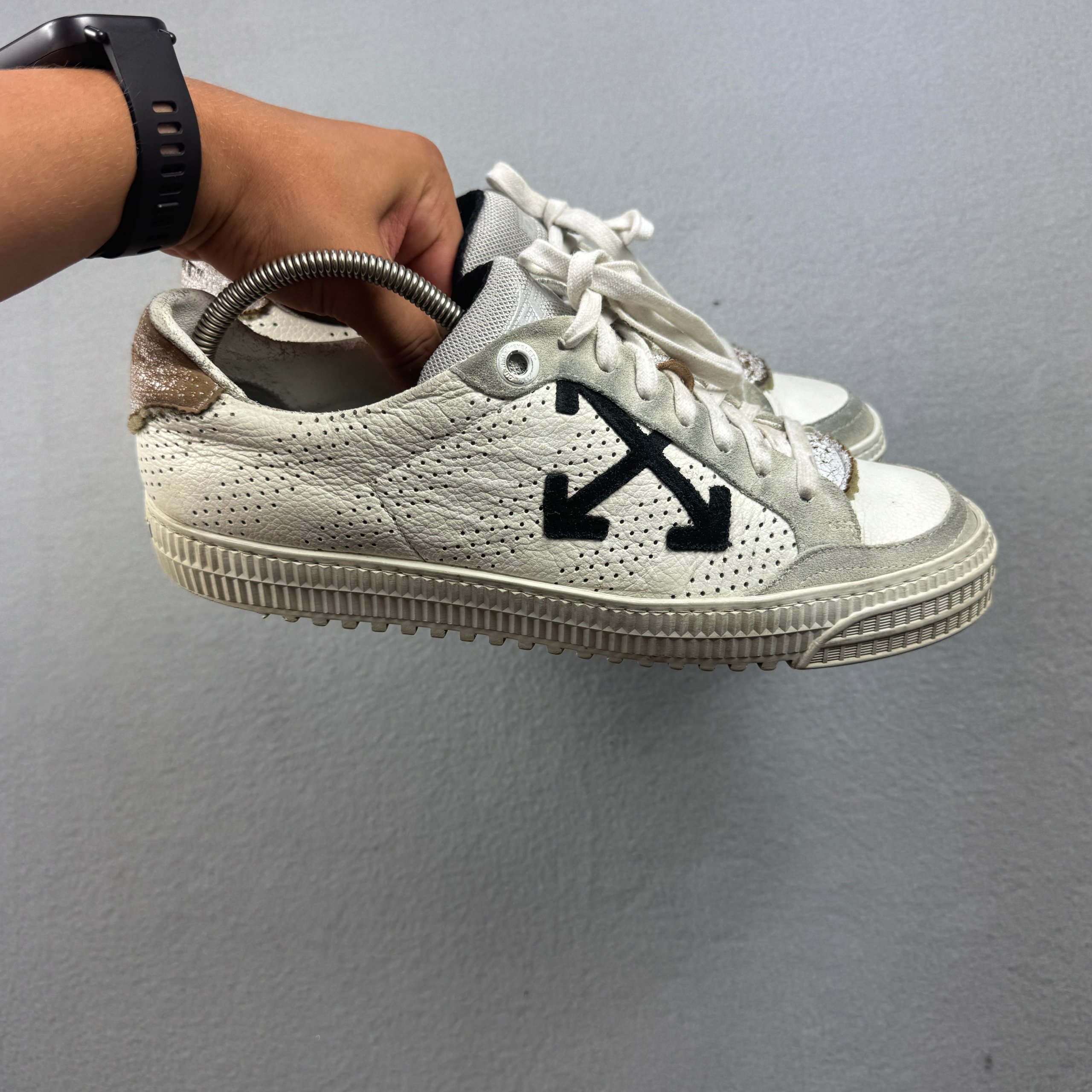 Off-White Cup Sole 3.0 White & Beige Leather Sneakers Size 43 / 27.5cm image 2