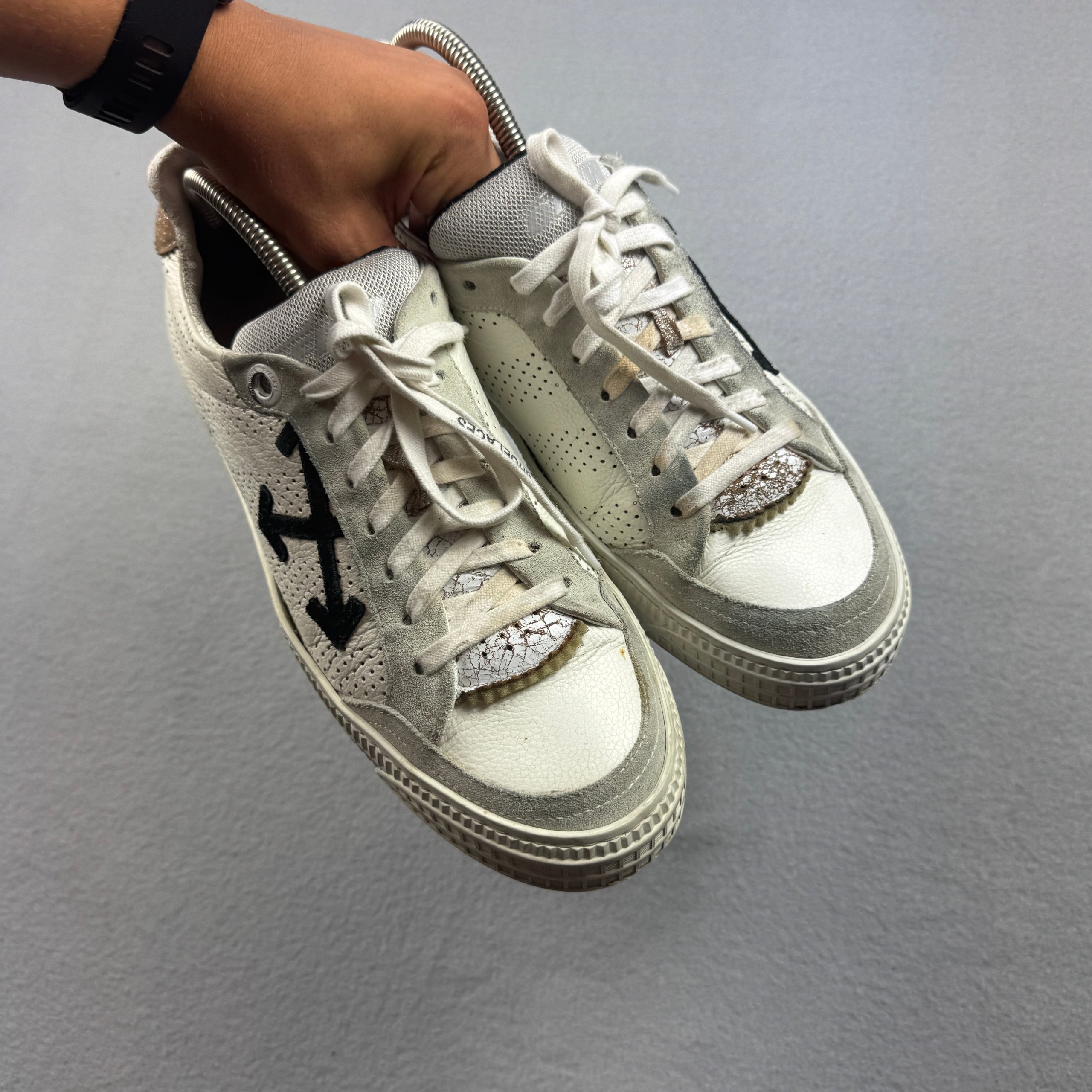 Off-White Cup Sole 3.0 White & Beige Leather Sneakers Size 43 / 27.5cm image 3