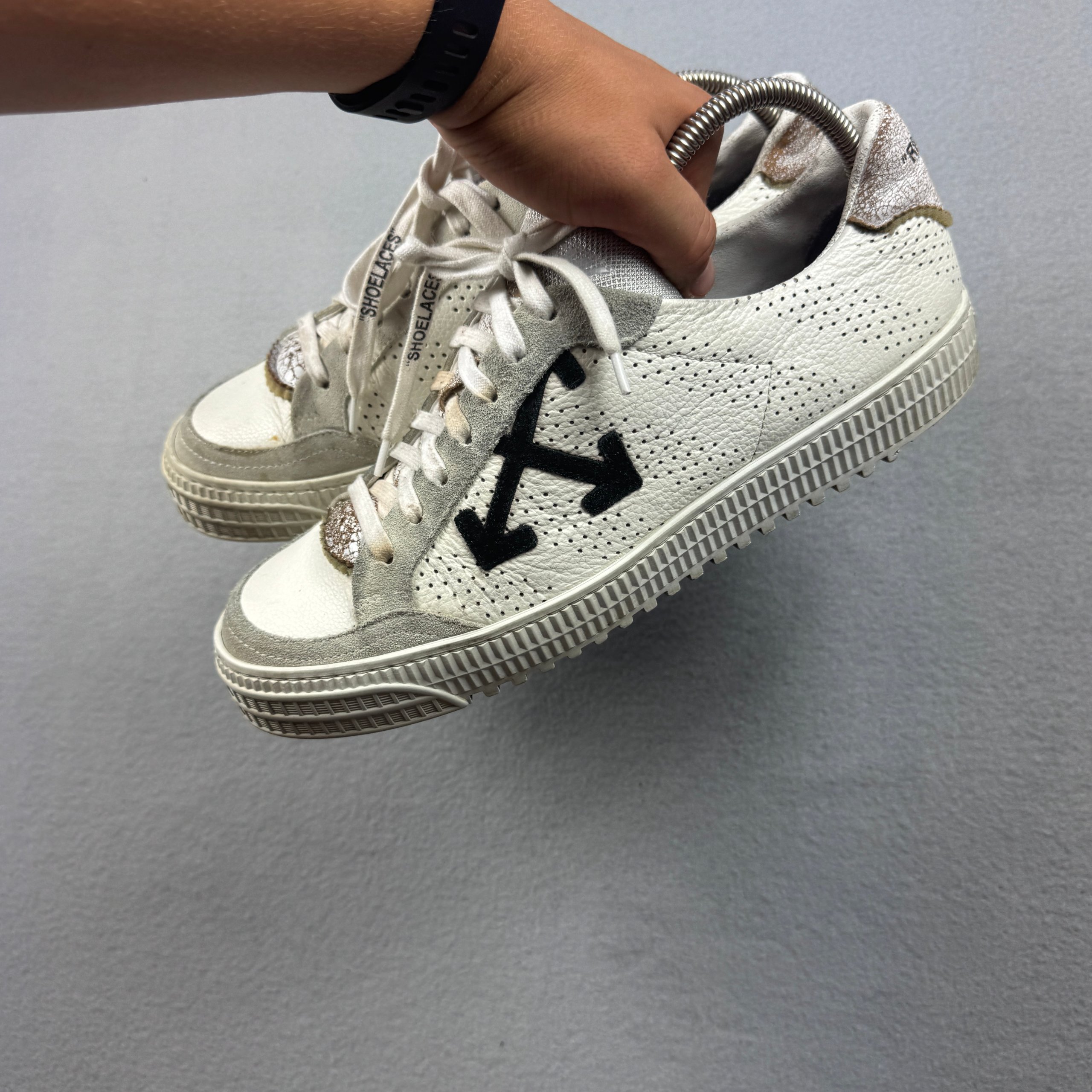 Off-White Cup Sole 3.0 White & Beige Leather Sneakers Size 43 / 27.5cm image 4