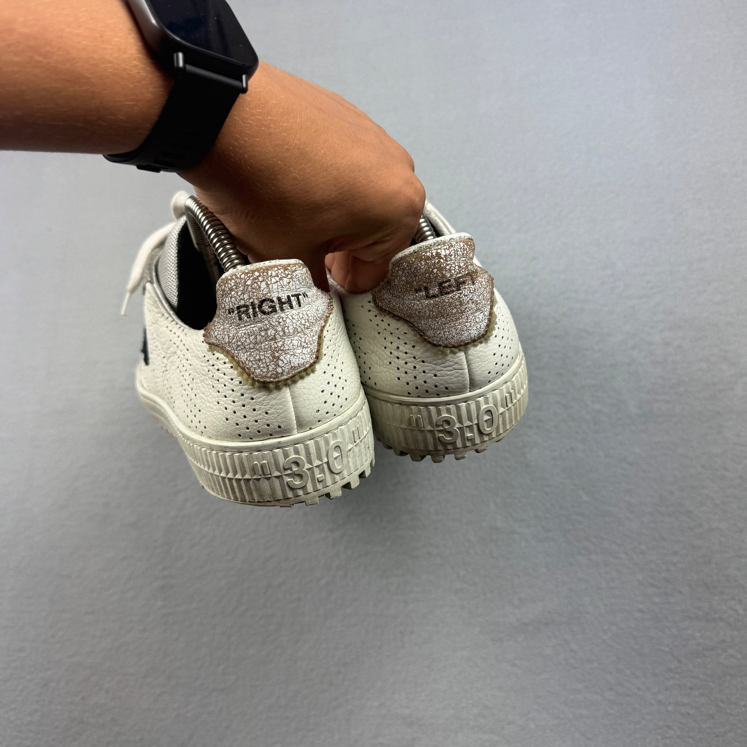 Off-White Cup Sole 3.0 White & Beige Leather Sneakers Size 43 / 27.5cm image 5
