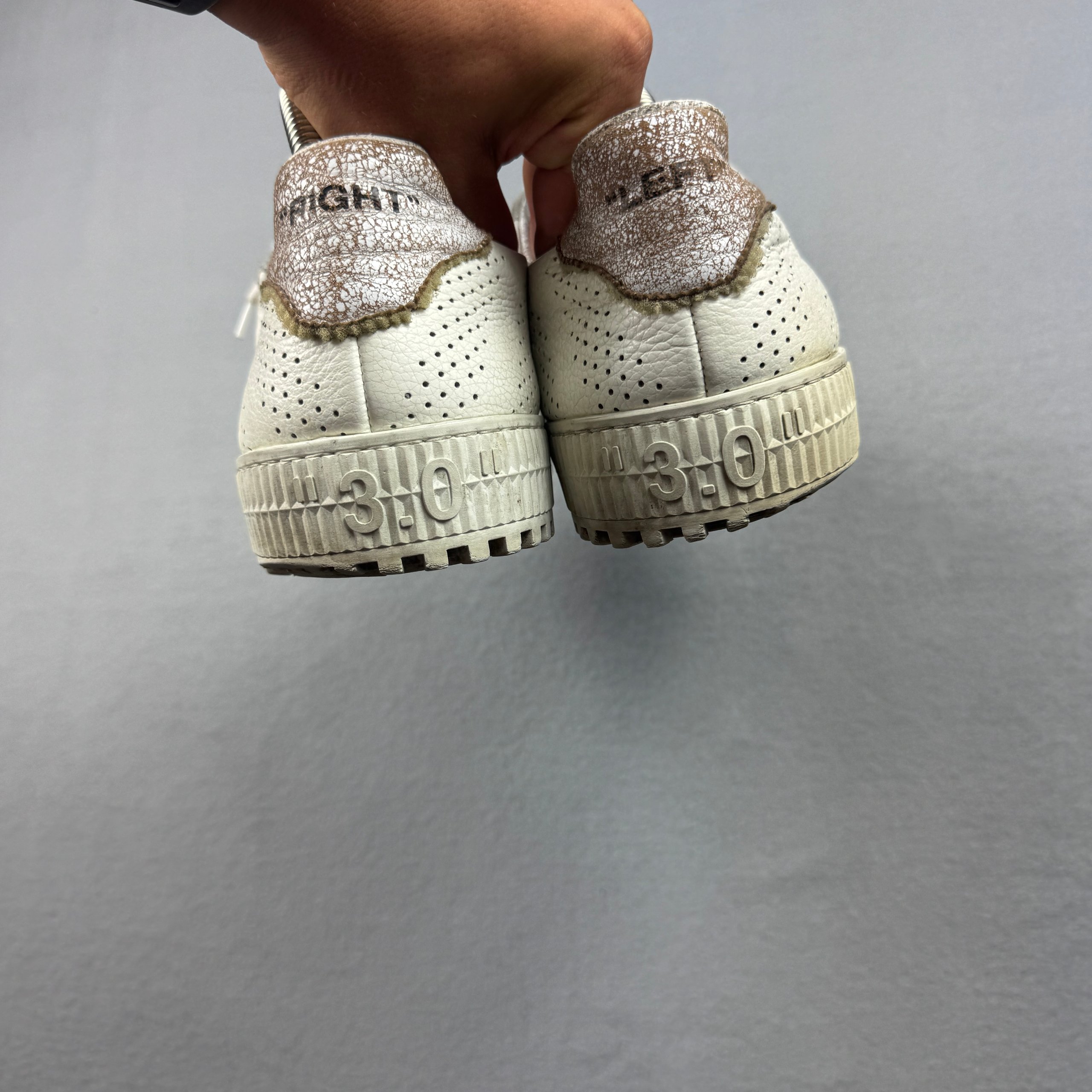 Off-White Cup Sole 3.0 White & Beige Leather Sneakers Size 43 / 27.5cm image 6