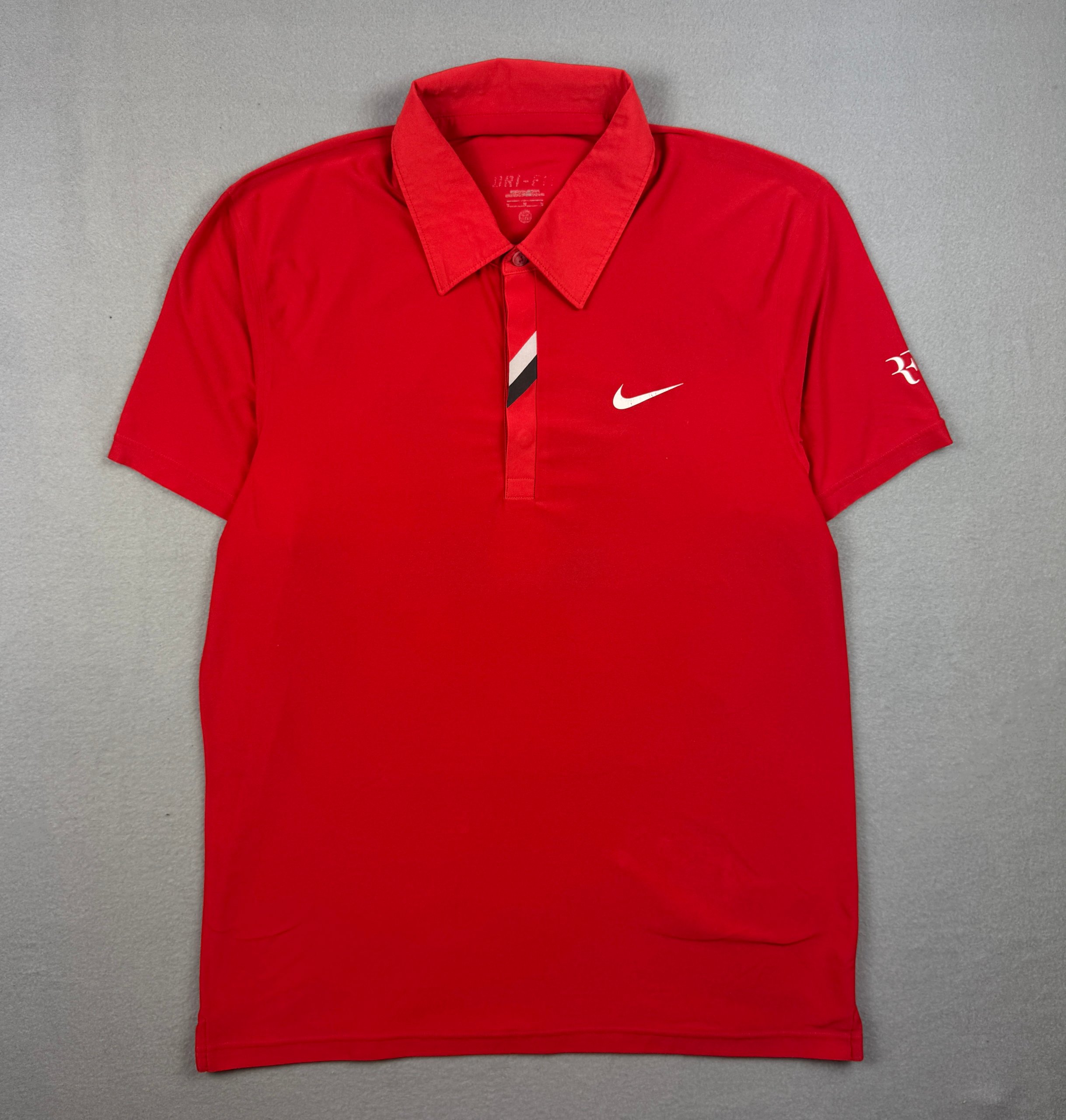 Nike 2010 RF Roger Federer ATP Red Polo Shirt RF Logo Size M / 50
