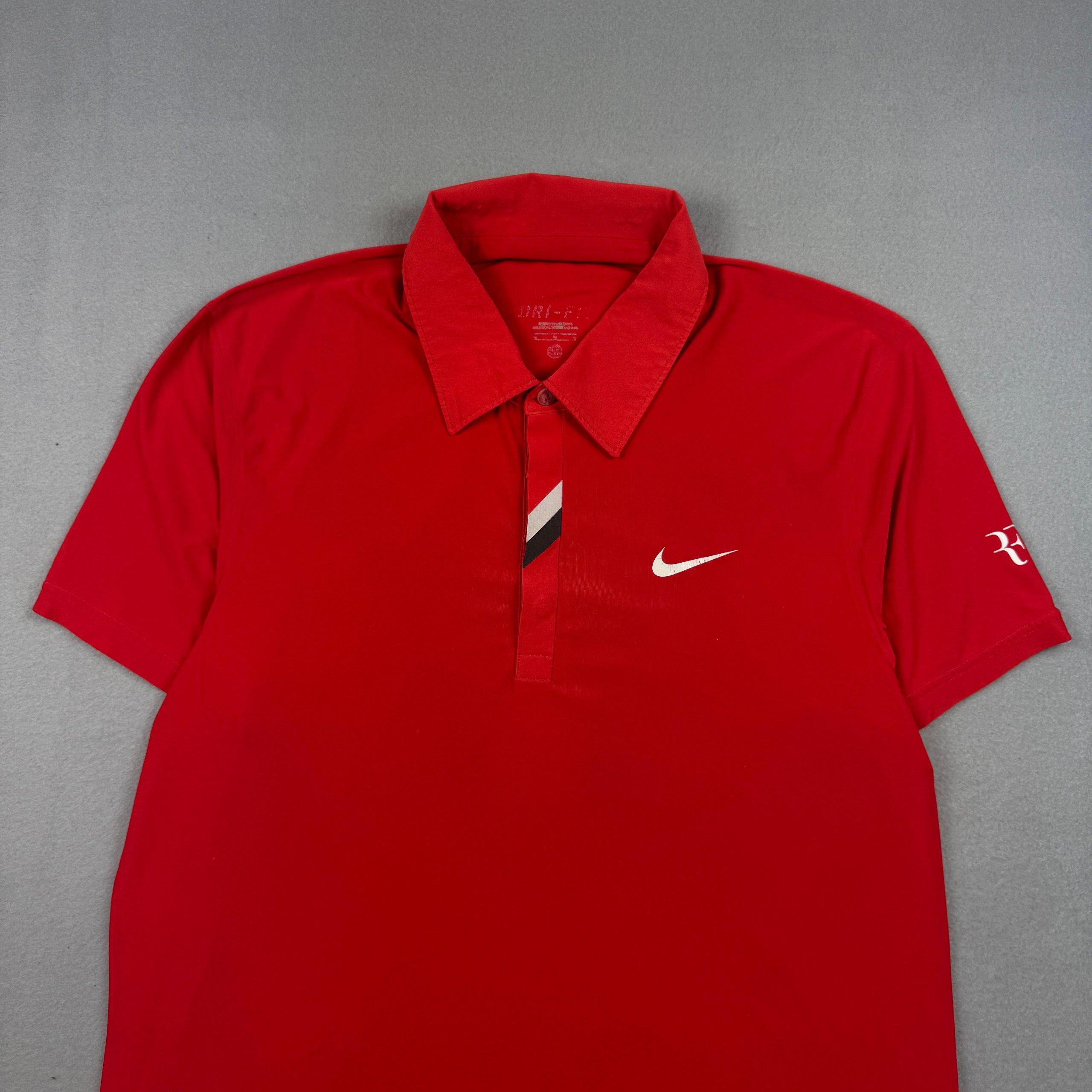Nike 2010 RF Roger Federer ATP Red Polo Shirt RF Logo Size M / 50 image 3