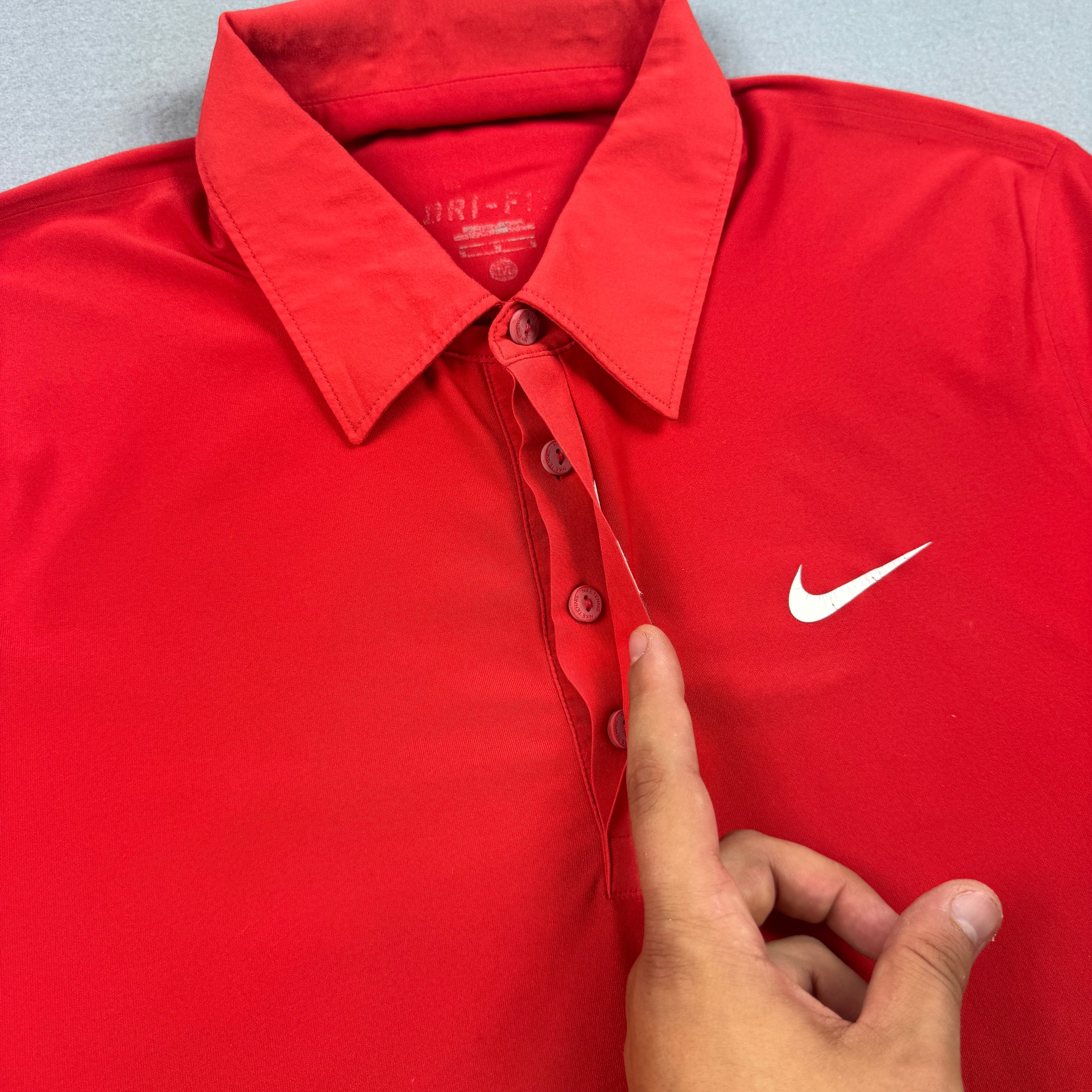 Nike 2010 RF Roger Federer ATP Red Polo Shirt RF Logo Size M / 50 image 8