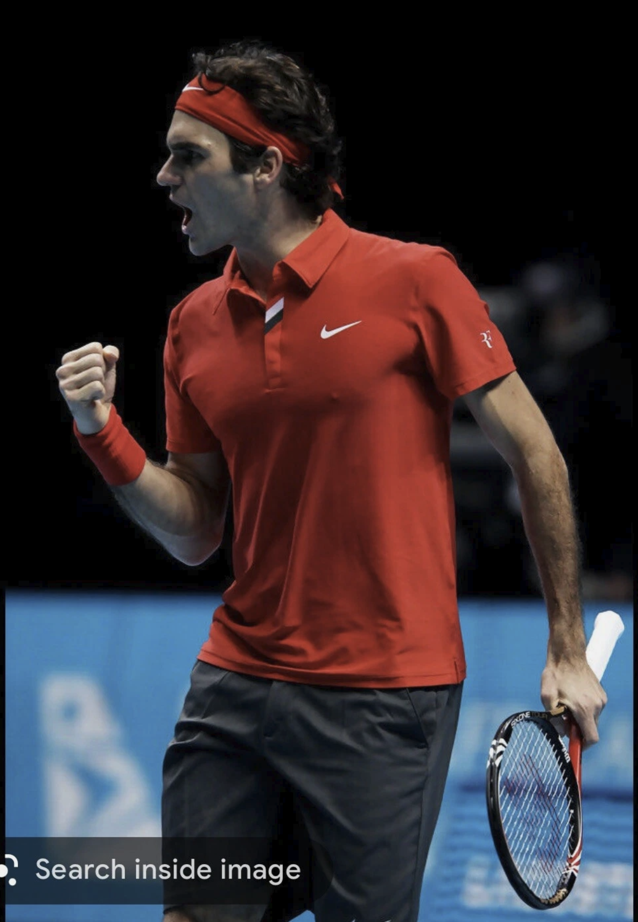 Nike 2010 RF Roger Federer ATP Red Polo Shirt RF Logo Size M / 50 image 2