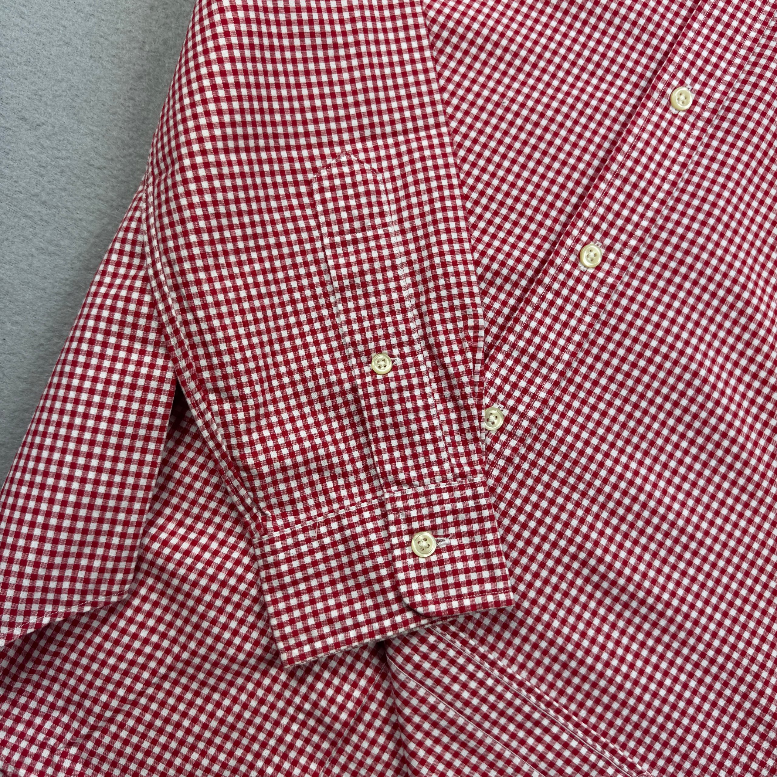 Ralph Lauren Red & White Checked Shirt Cotton Classic Fit Size XS-S image 5