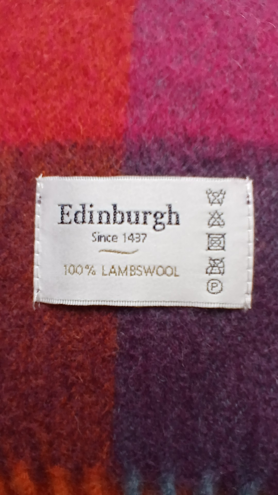 Edinburgh 100% Lambswool Checkered Scarf image 2