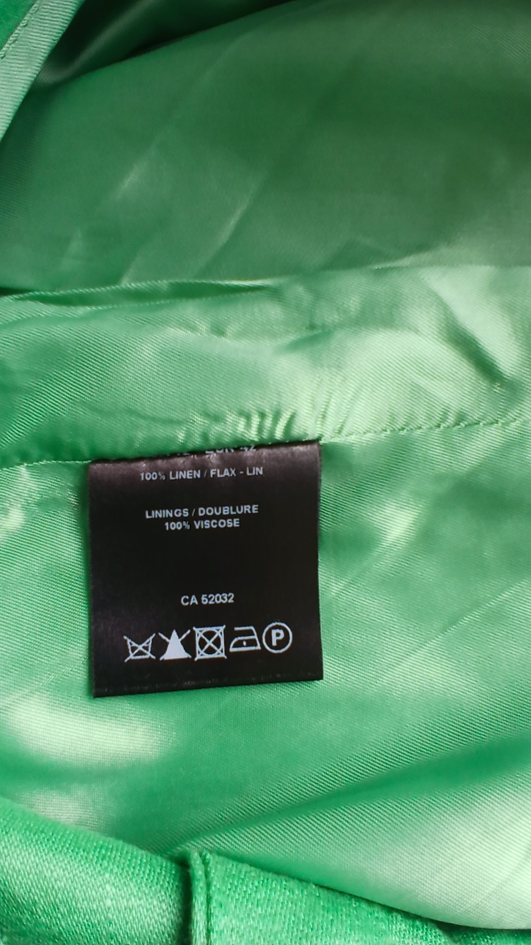 Jaeger Women's Green Linen Button-Front Skirt Medium image 5