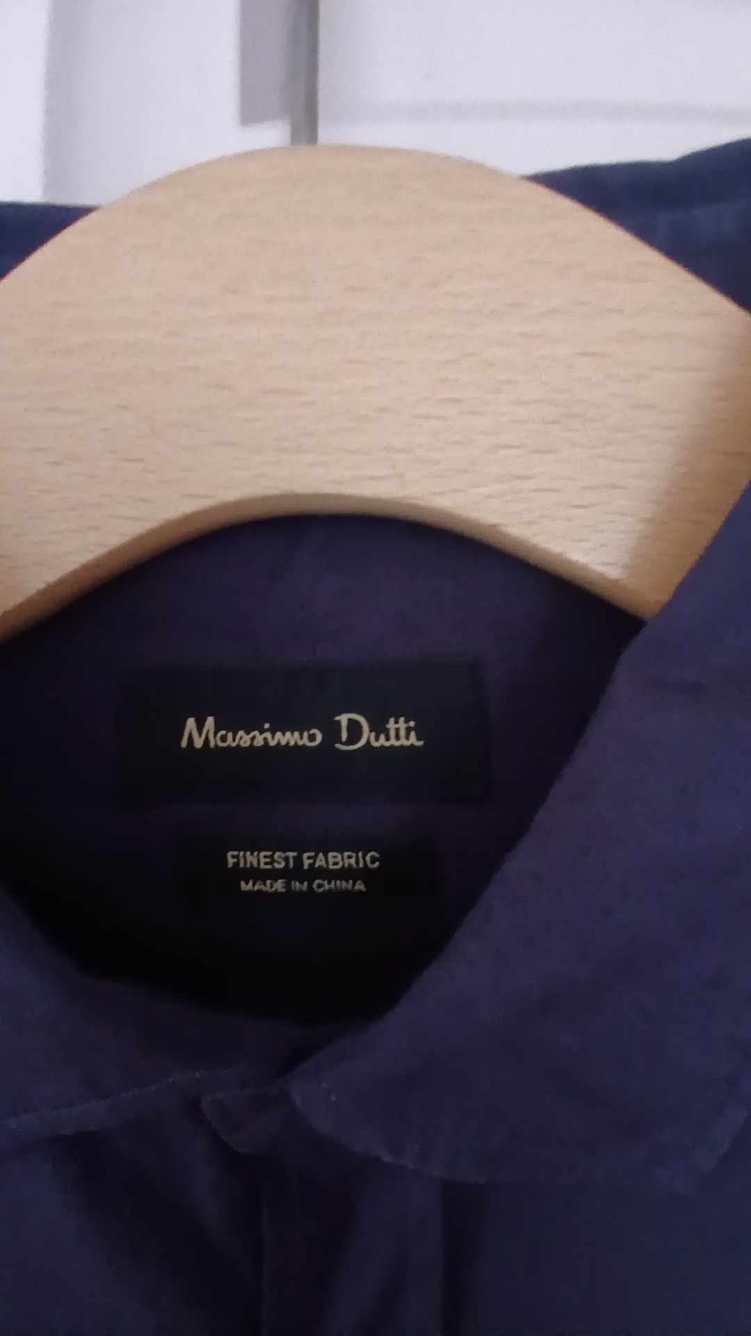 Massimo Dutti Navy Finest Fabric Shirt XL Longsleeve image 2