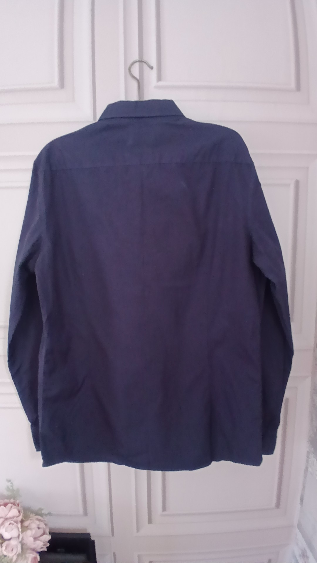 Massimo Dutti Navy Finest Fabric Shirt XL Longsleeve image 3