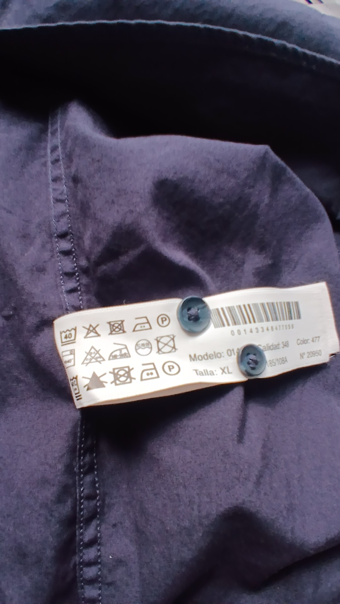 Massimo Dutti Navy Finest Fabric Shirt XL Longsleeve image 4