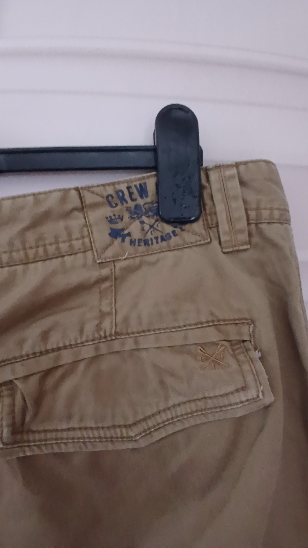 Crew Heritage Beige Cotton Chino Trousers Size 40 Regular image 3