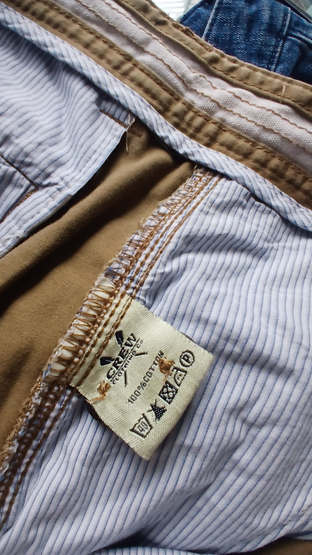 Crew Heritage Beige Cotton Chino Trousers Size 40 Regular image 5