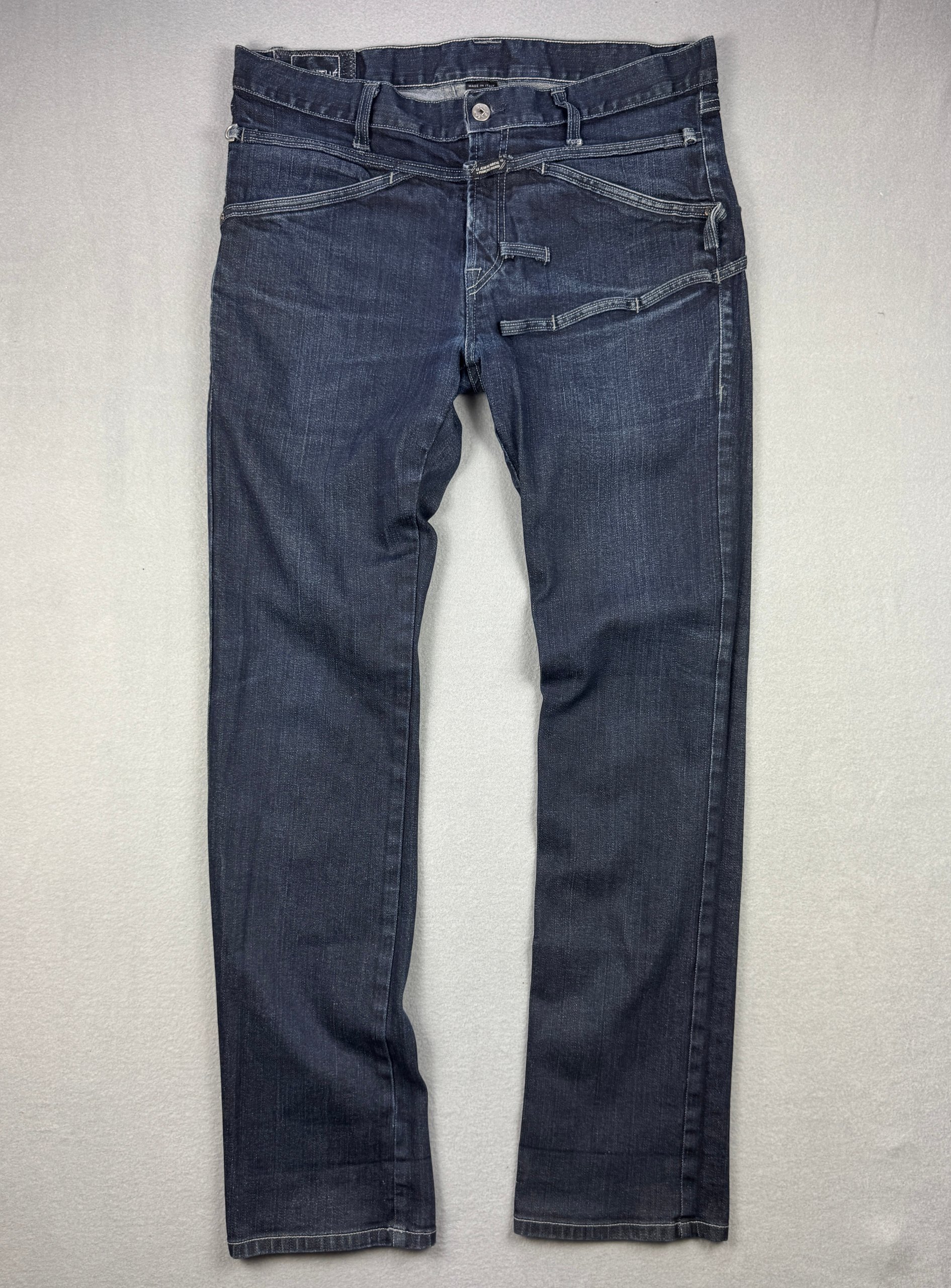 Men`s Marithe Francois Girbaud Blue Carpenter Jeans Size 33 Dark Wash