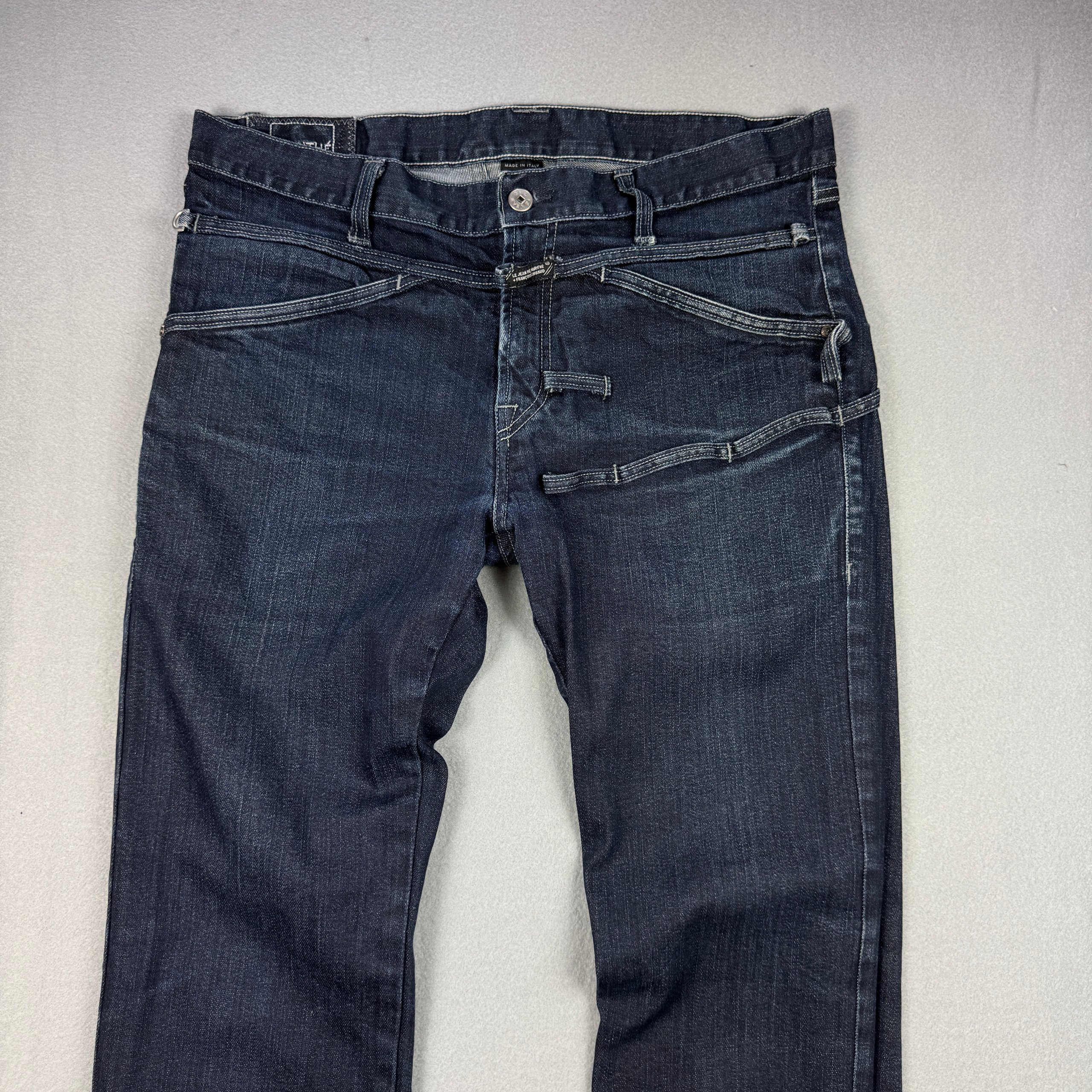 Men`s Marithe Francois Girbaud Blue Carpenter Jeans Size 33 Dark Wash image 3