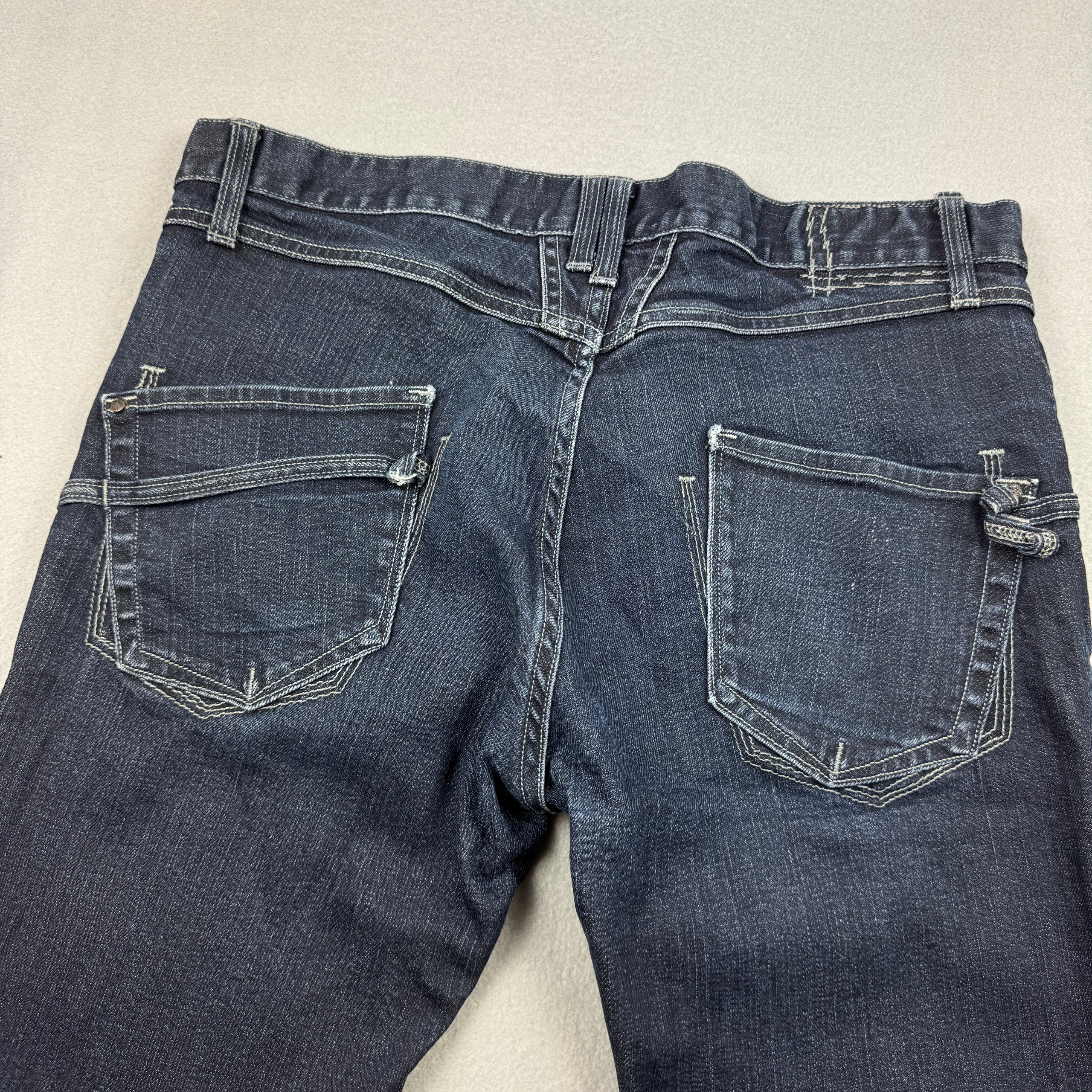 Men`s Marithe Francois Girbaud Blue Carpenter Jeans Size 33 Dark Wash image 7