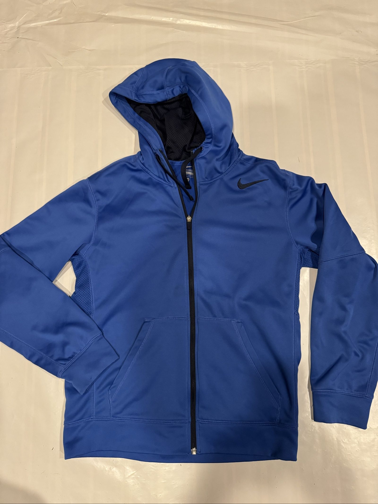 Nike Blue Full-Zip Hoodie Small Lightweight