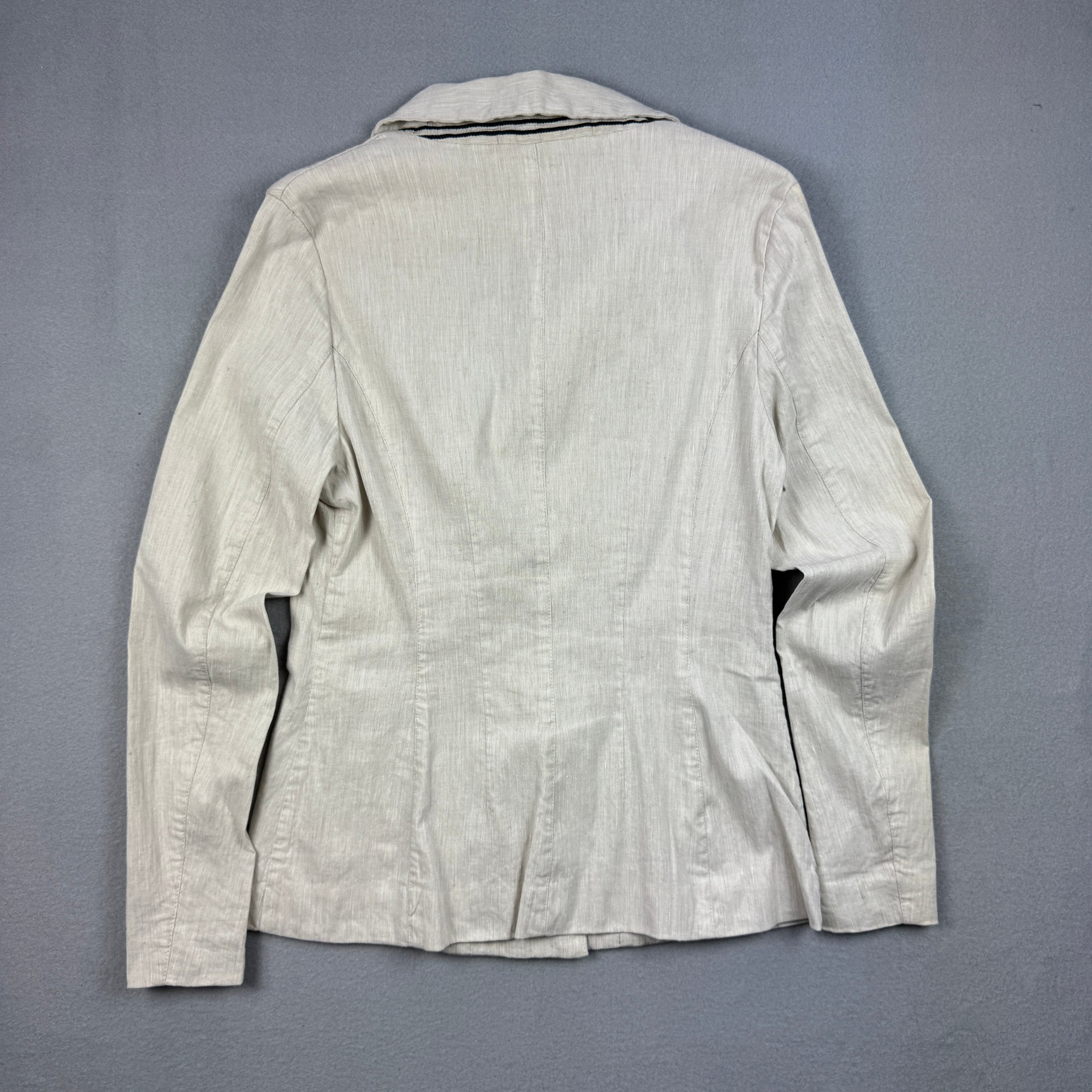 Women`s Annette Görtz Beige Button Detail Linen / Viscose Blazer Size 36 / S image 2