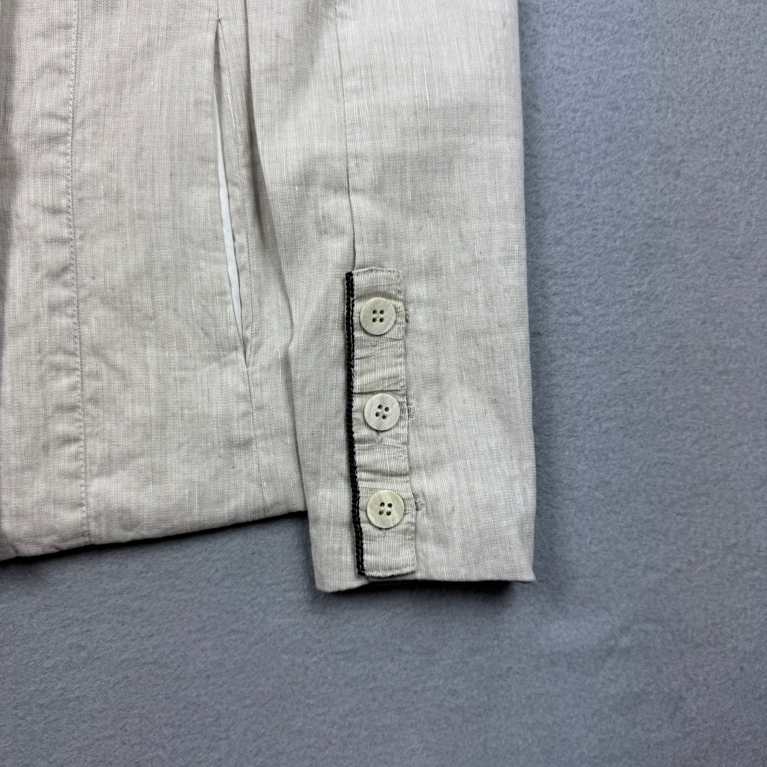 Women`s Annette Görtz Beige Button Detail Linen / Viscose Blazer Size 36 / S image 5
