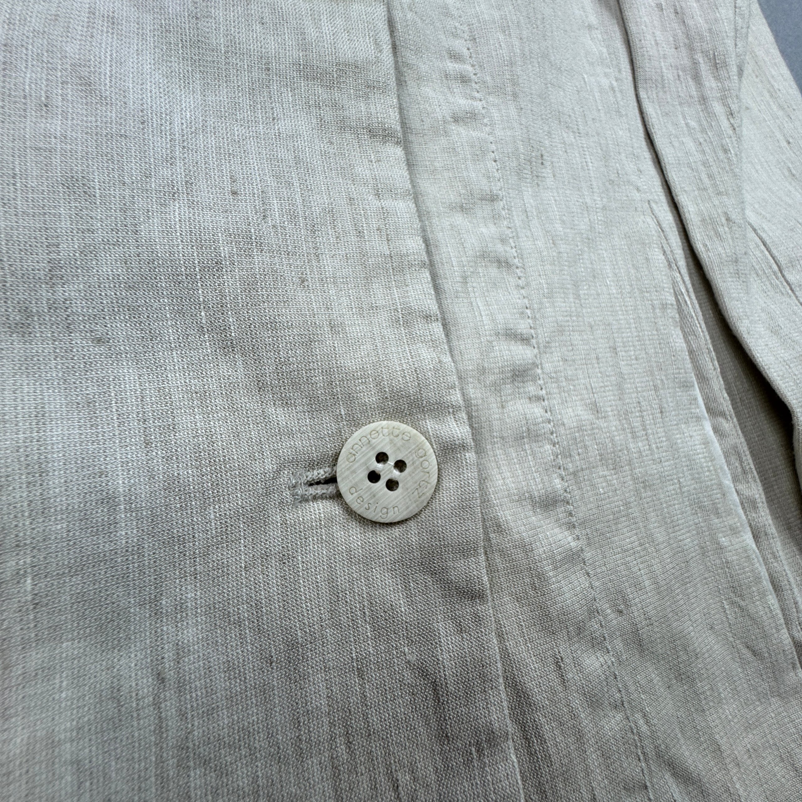Women`s Annette Görtz Beige Button Detail Linen / Viscose Blazer Size 36 / S image 6