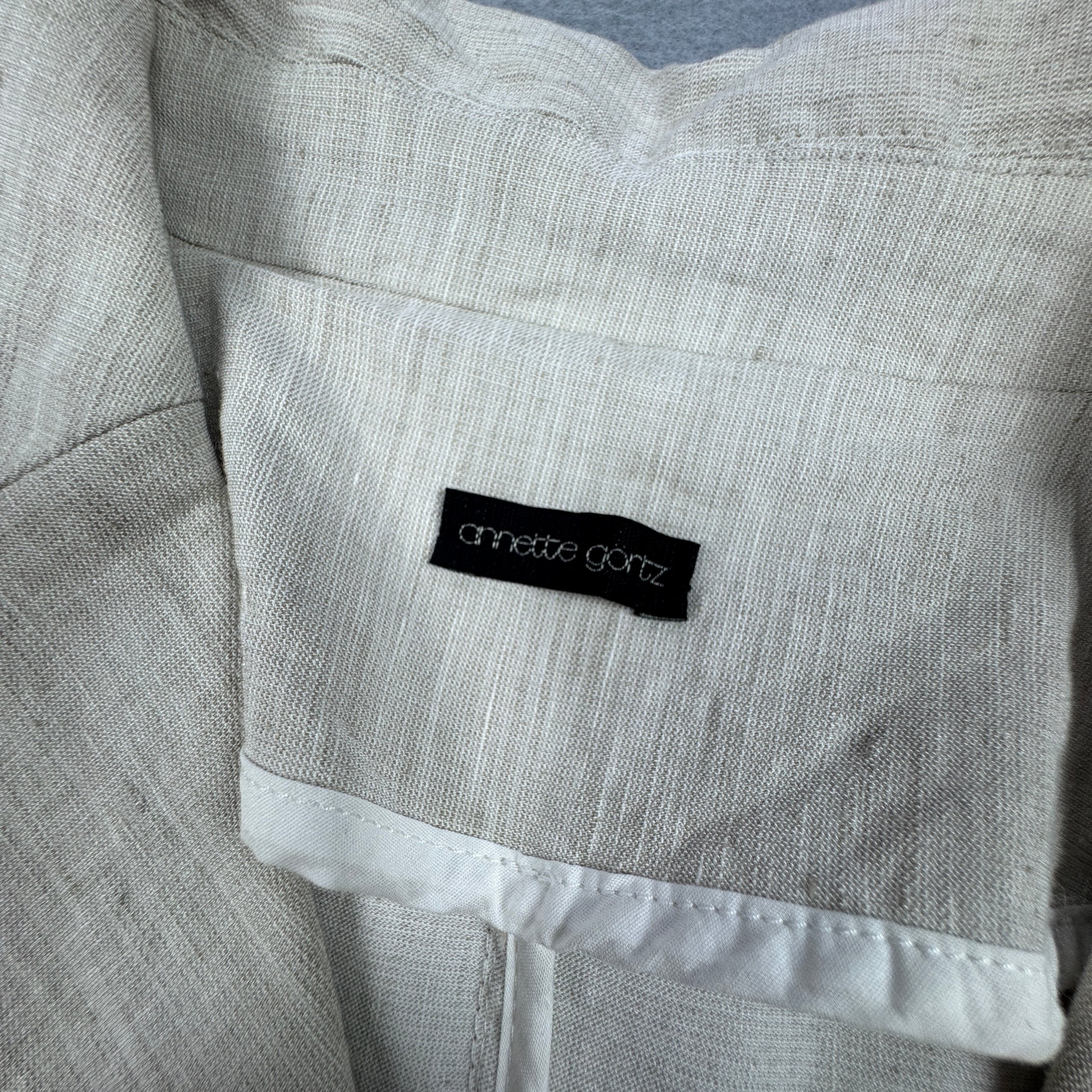 Women`s Annette Görtz Beige Button Detail Linen / Viscose Blazer Size 36 / S image 7