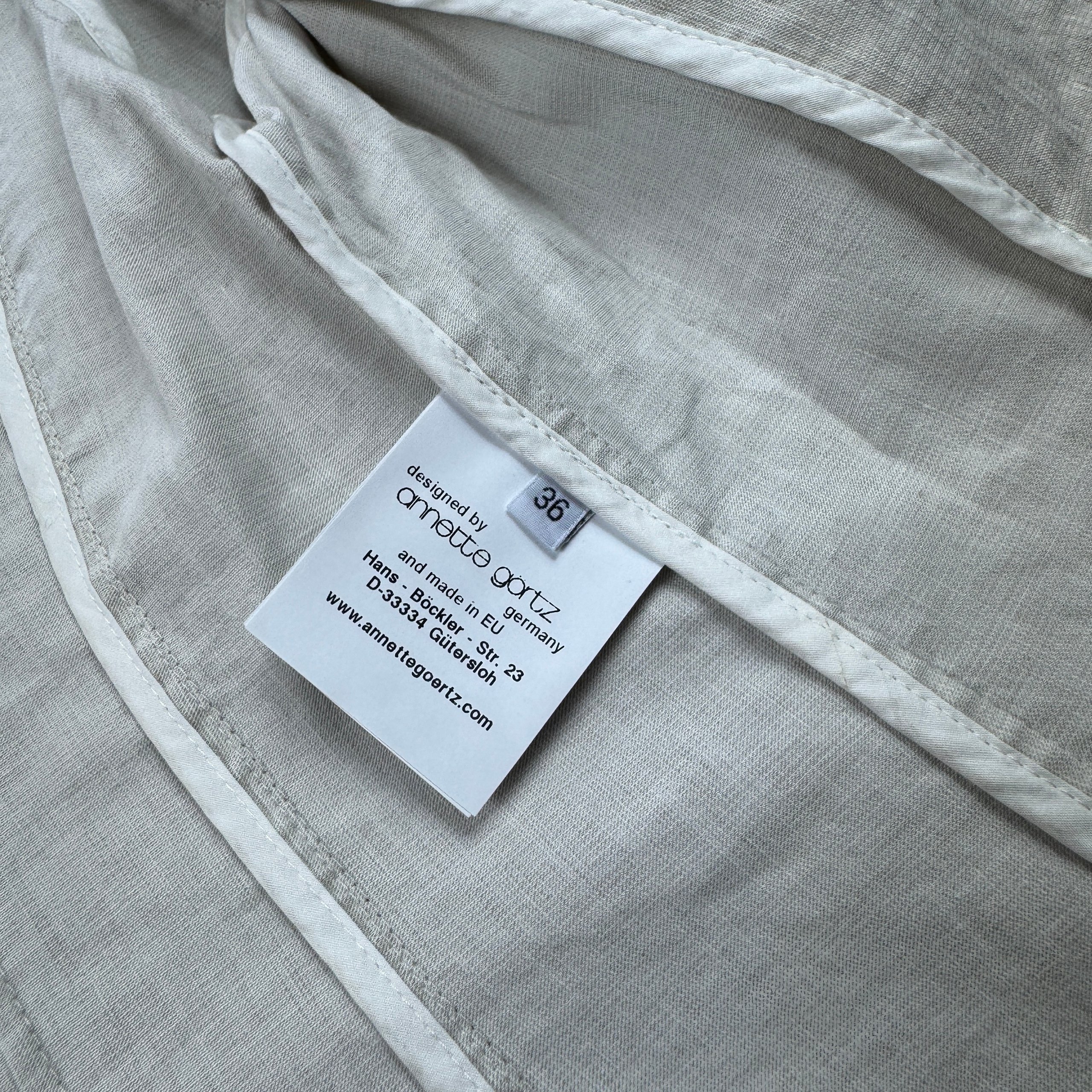 Women`s Annette Görtz Beige Button Detail Linen / Viscose Blazer Size 36 / S image 10