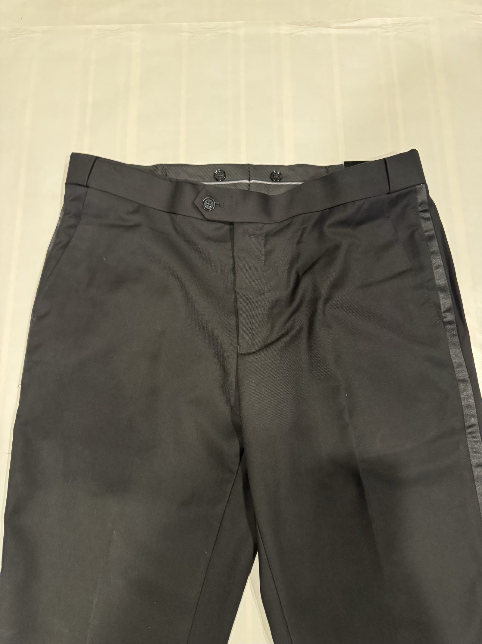 Men’s Spencer J’s slim fit tuxedo dress pants – black – size 36R image 3