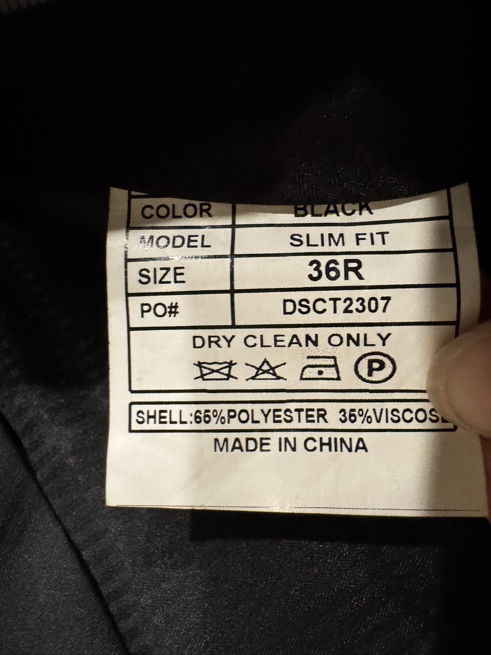 Men’s Spencer J’s slim fit tuxedo dress pants – black – size 36R image 7