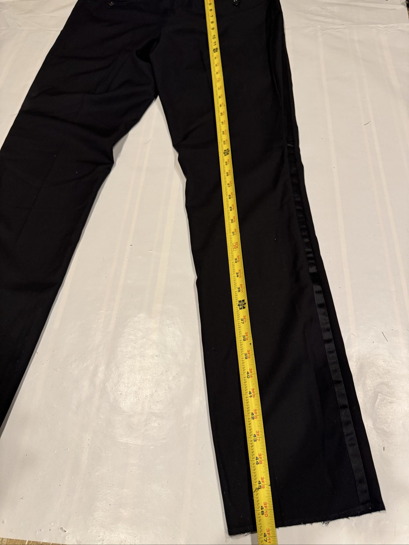 Men’s Spencer J’s slim fit tuxedo dress pants – black – size 36R image 9