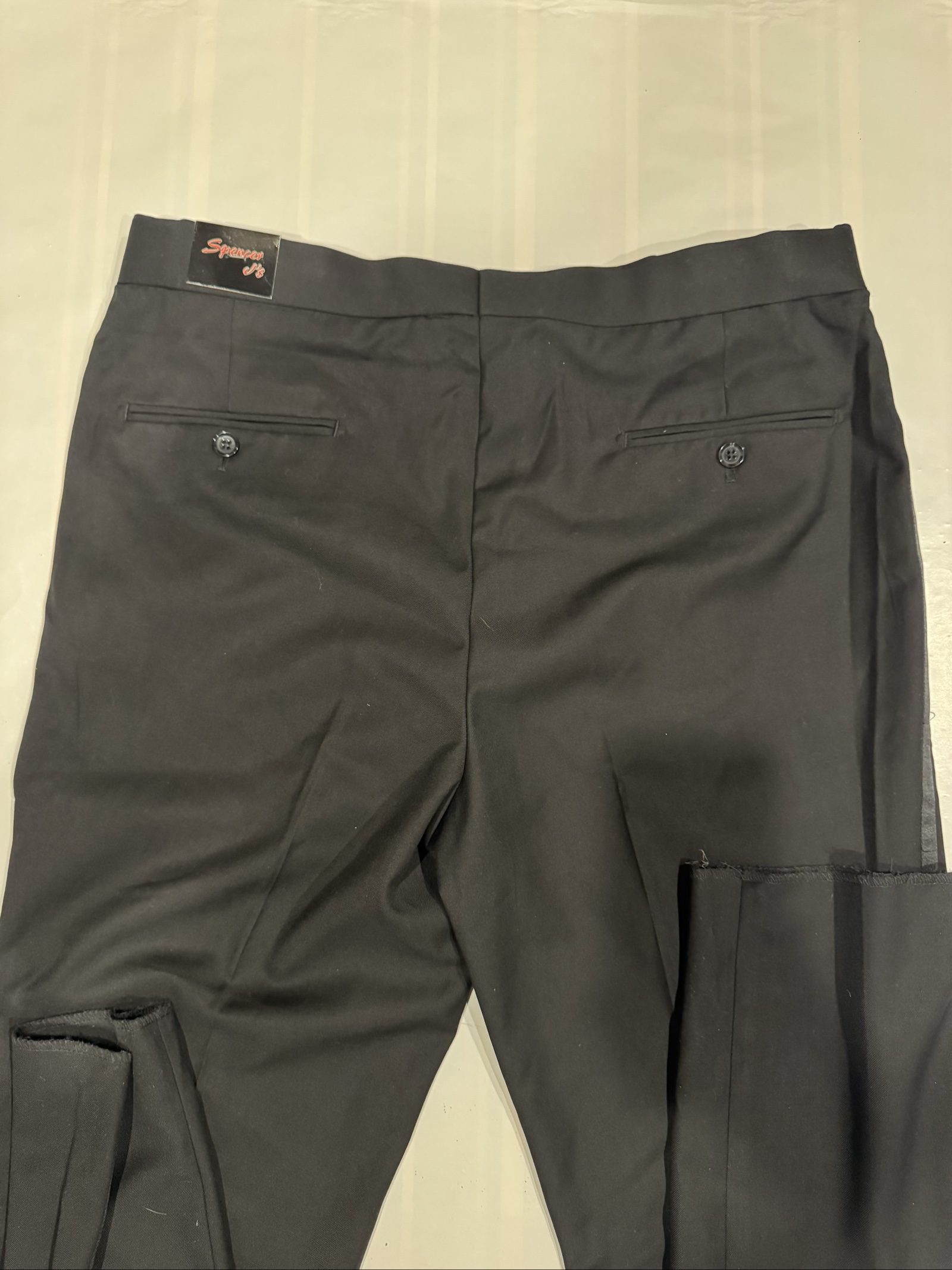 Men’s Spencer J’s slim fit tuxedo dress pants – black – size 36R image 10