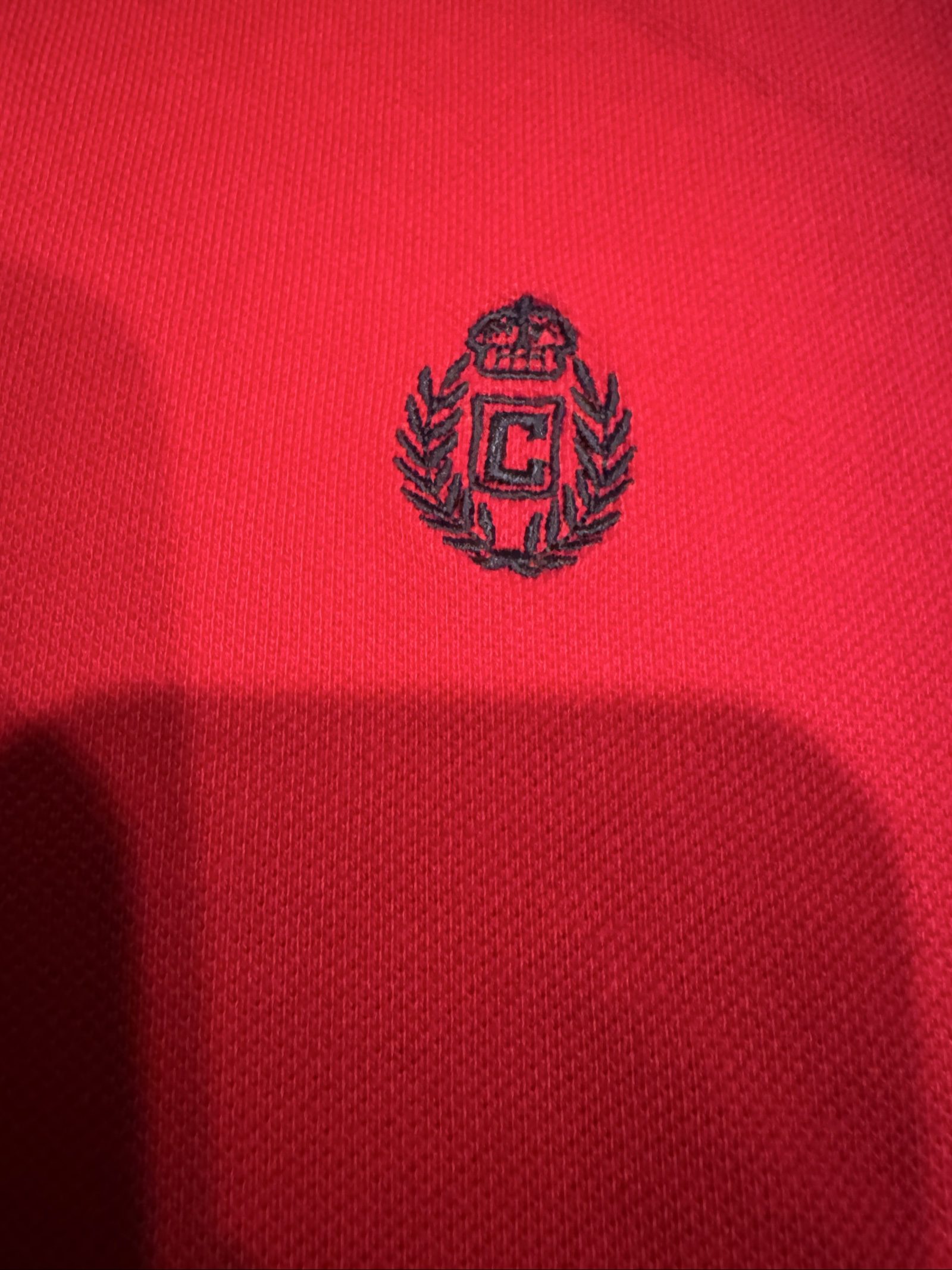 Chaps Men Red Cotton Polo Shirt Medium Embroidered Logo image 2
