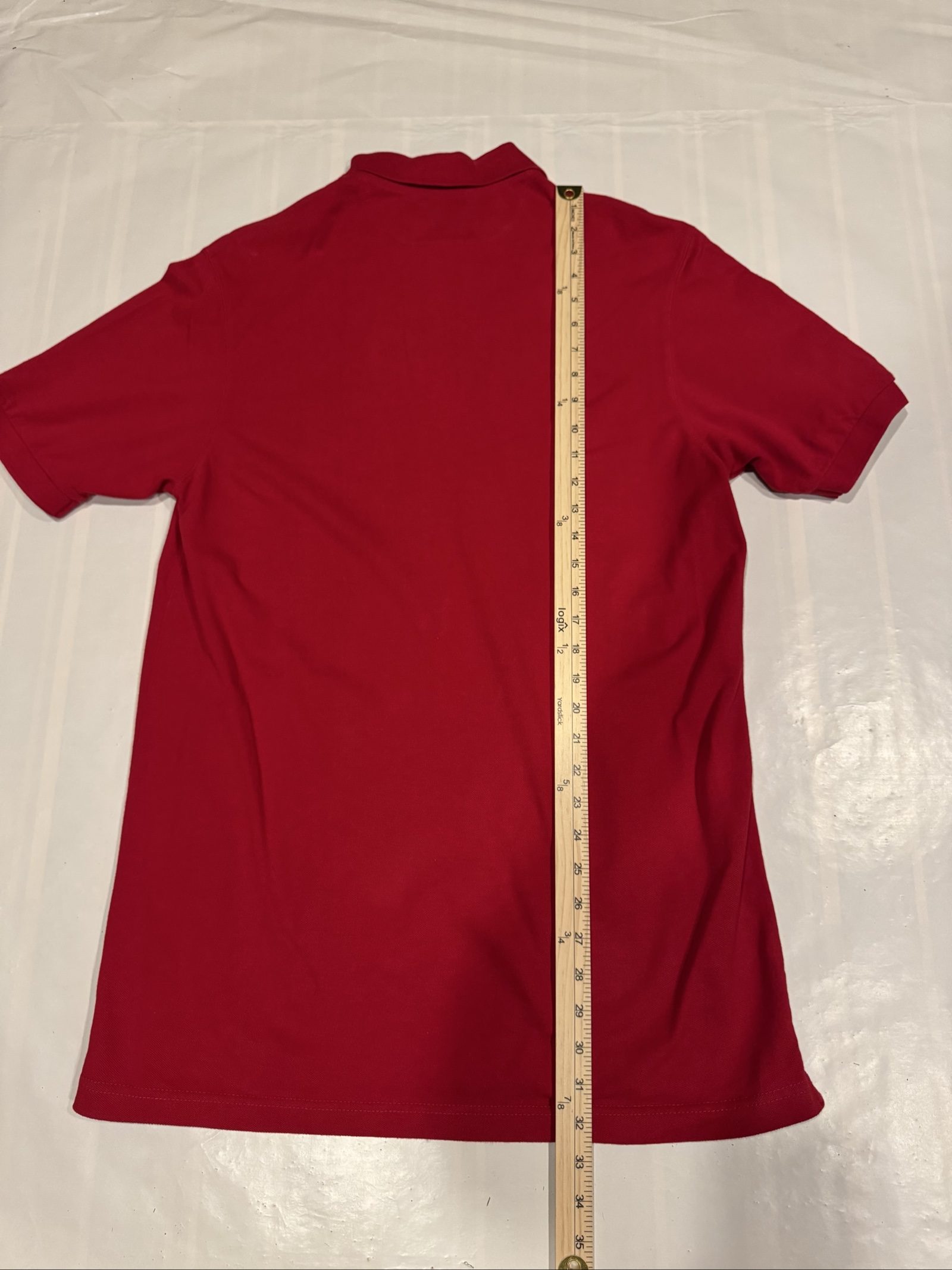 Chaps Men Red Cotton Polo Shirt Medium Embroidered Logo image 5