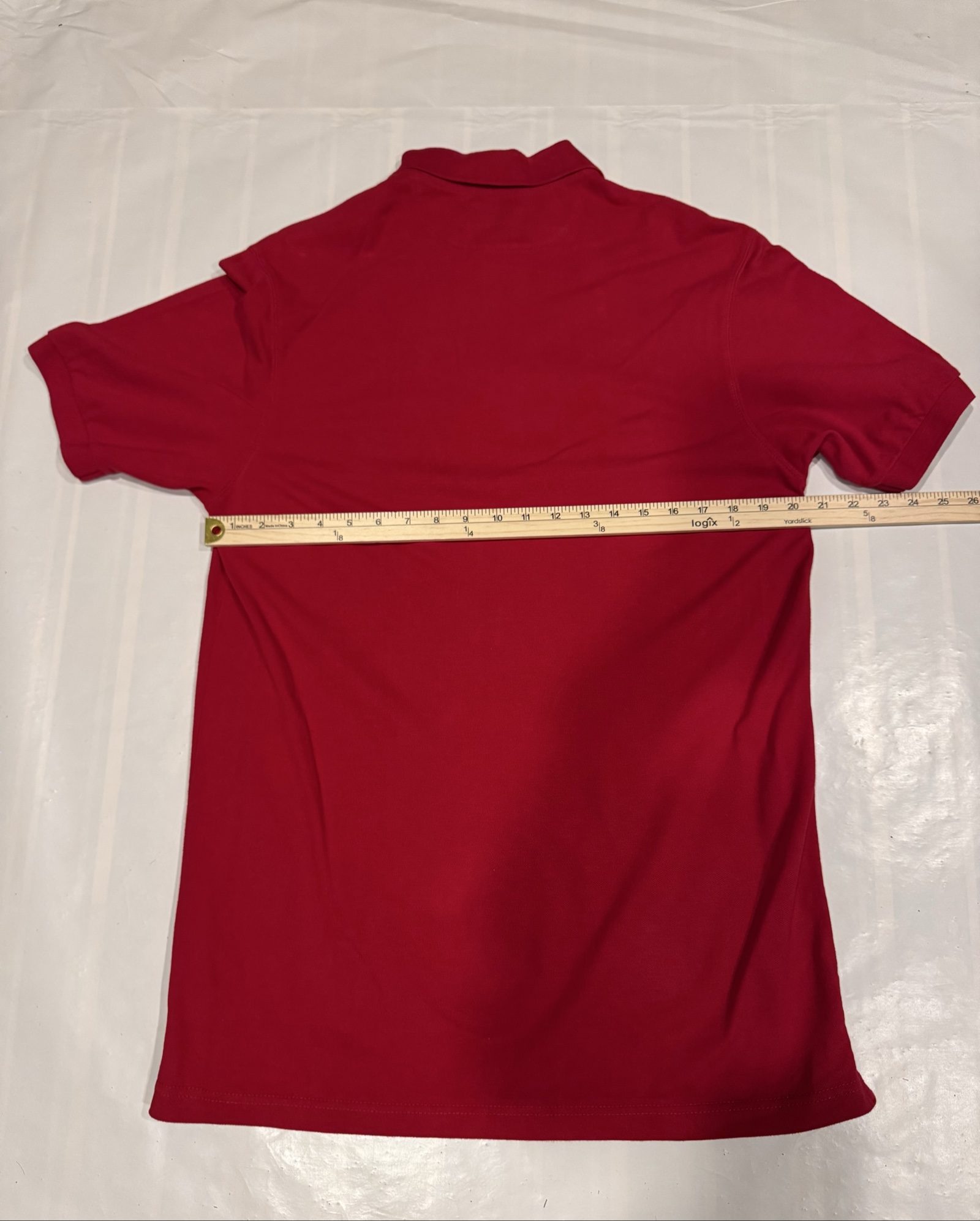 Chaps Men Red Cotton Polo Shirt Medium Embroidered Logo image 6