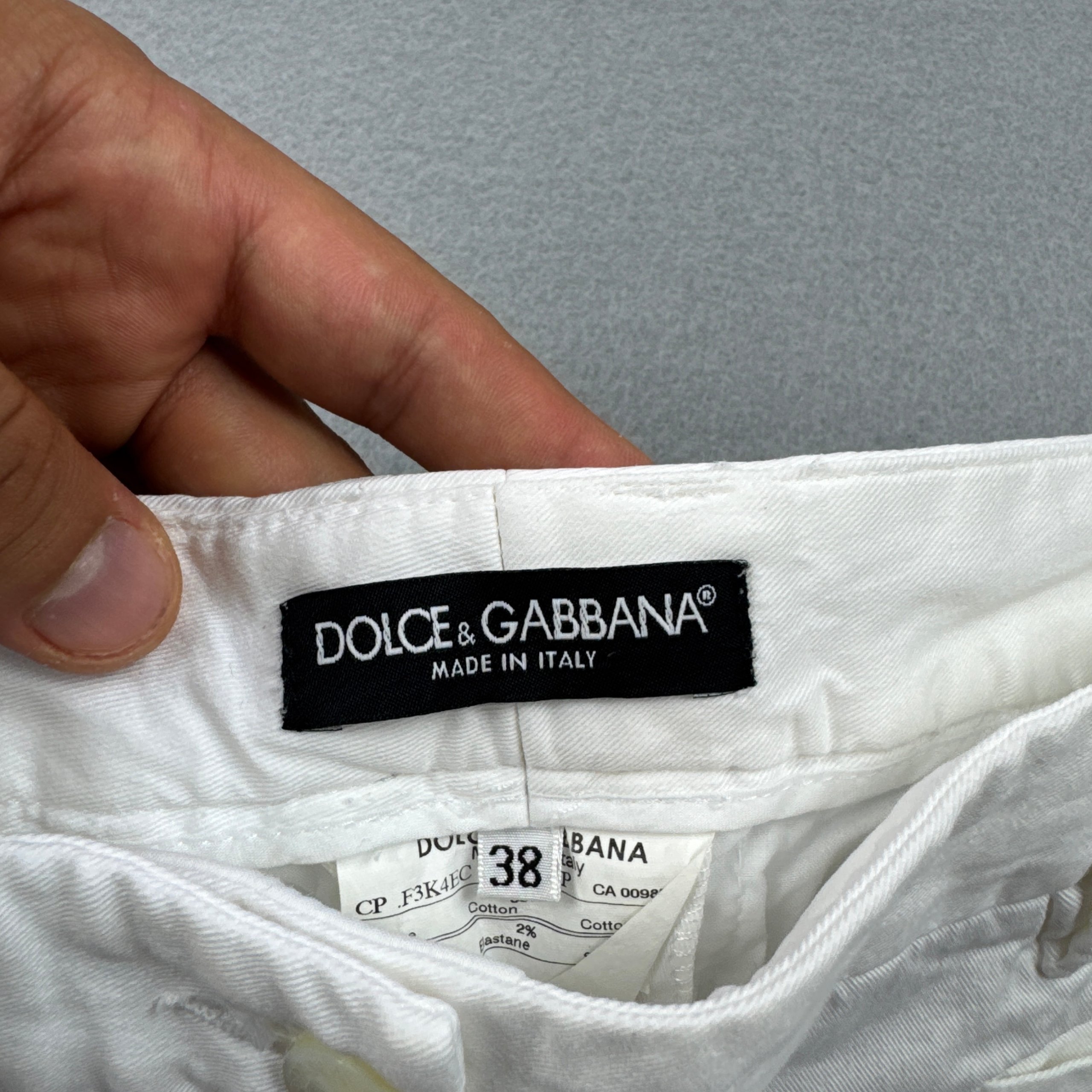 Women`s Dolce & Gabbana White Cotton Chino Trousers Size 38 / S image 7