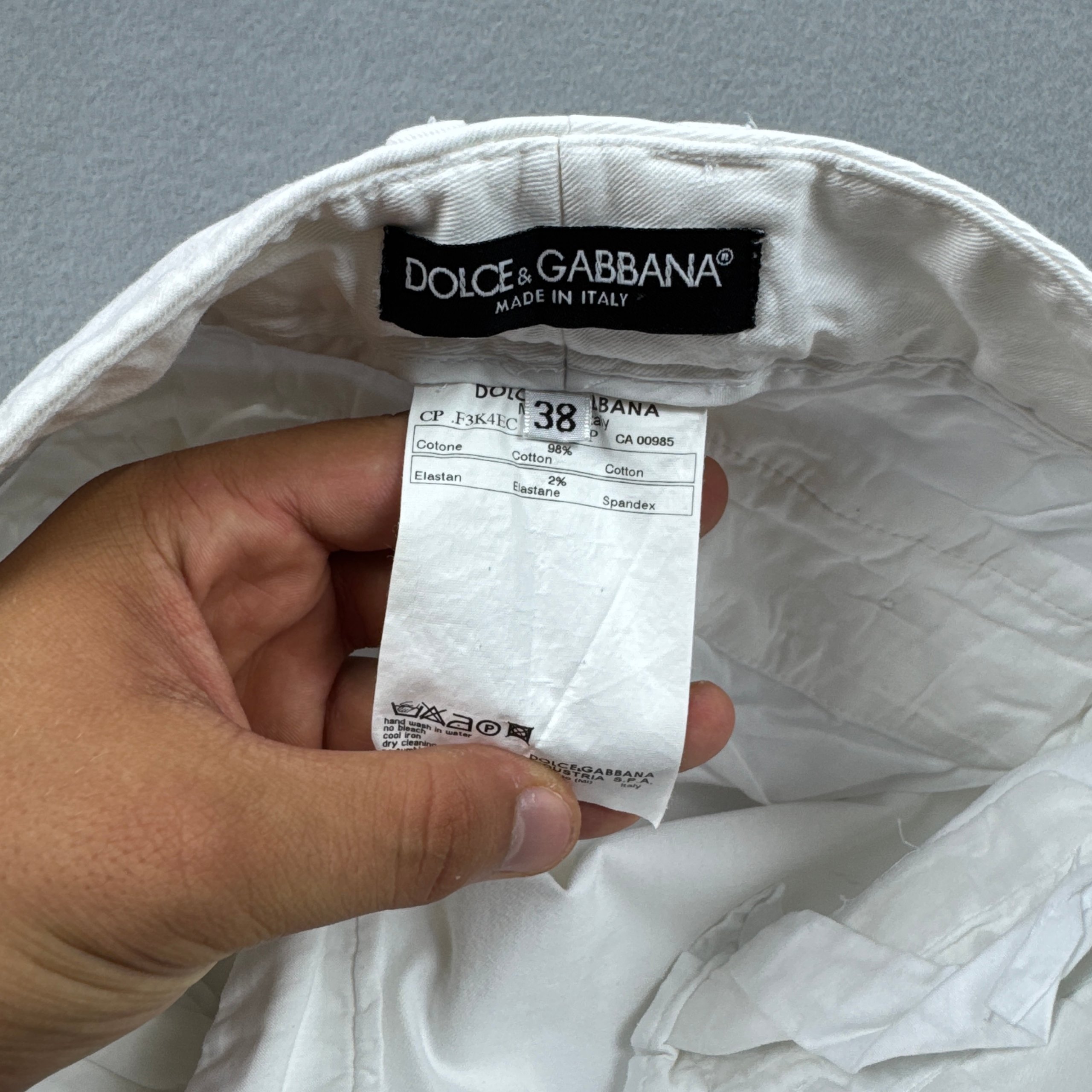 Women`s Dolce & Gabbana White Cotton Chino Trousers Size 38 / S image 8