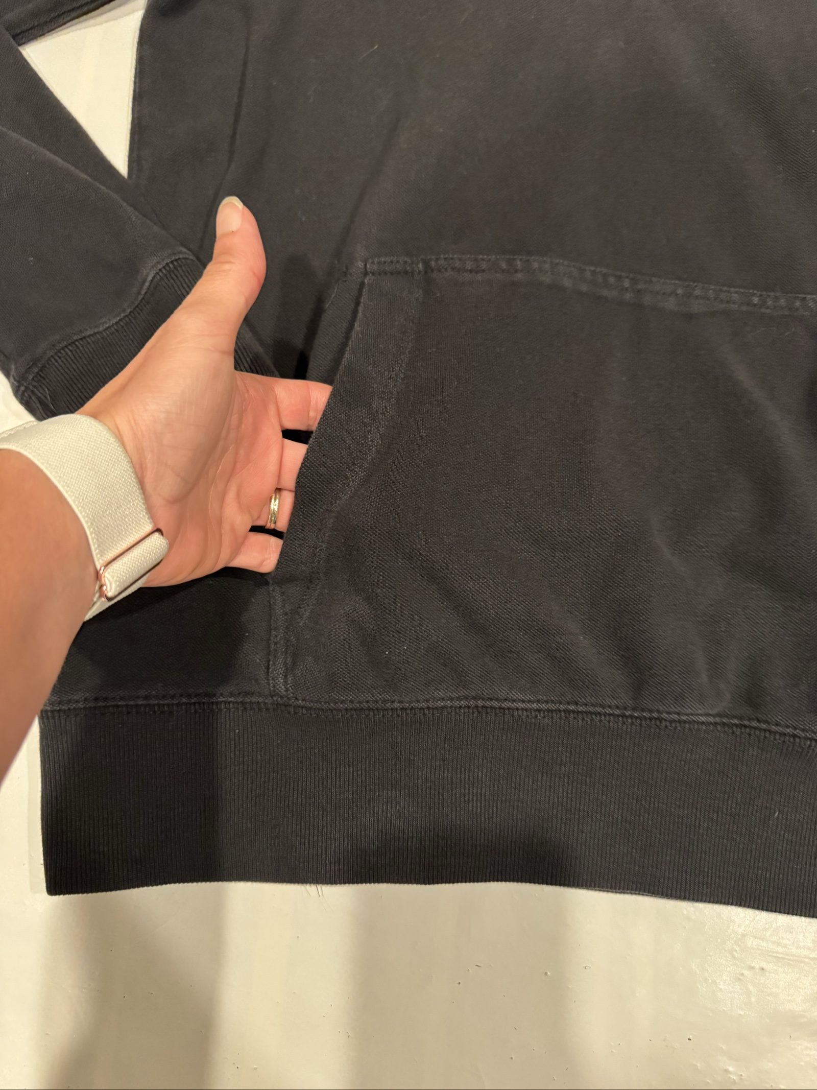 American Eagle Black & Grey USA Patch Hoodie Small image 2