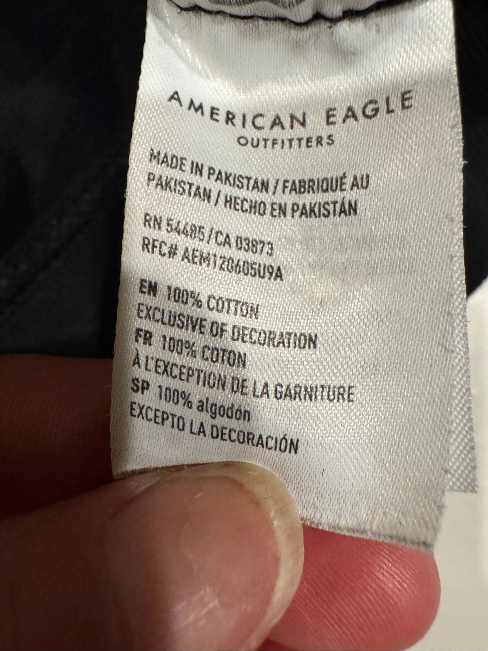 American Eagle Black & Grey USA Patch Hoodie Small image 9