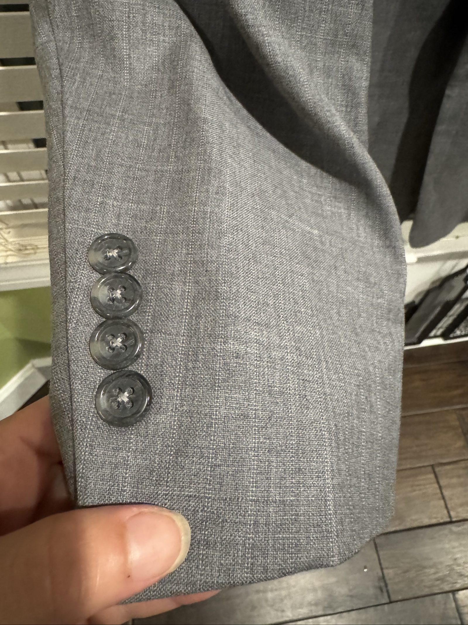 Jos A Bank Men Grey Wool Suit Jacket 44 Regular image 9