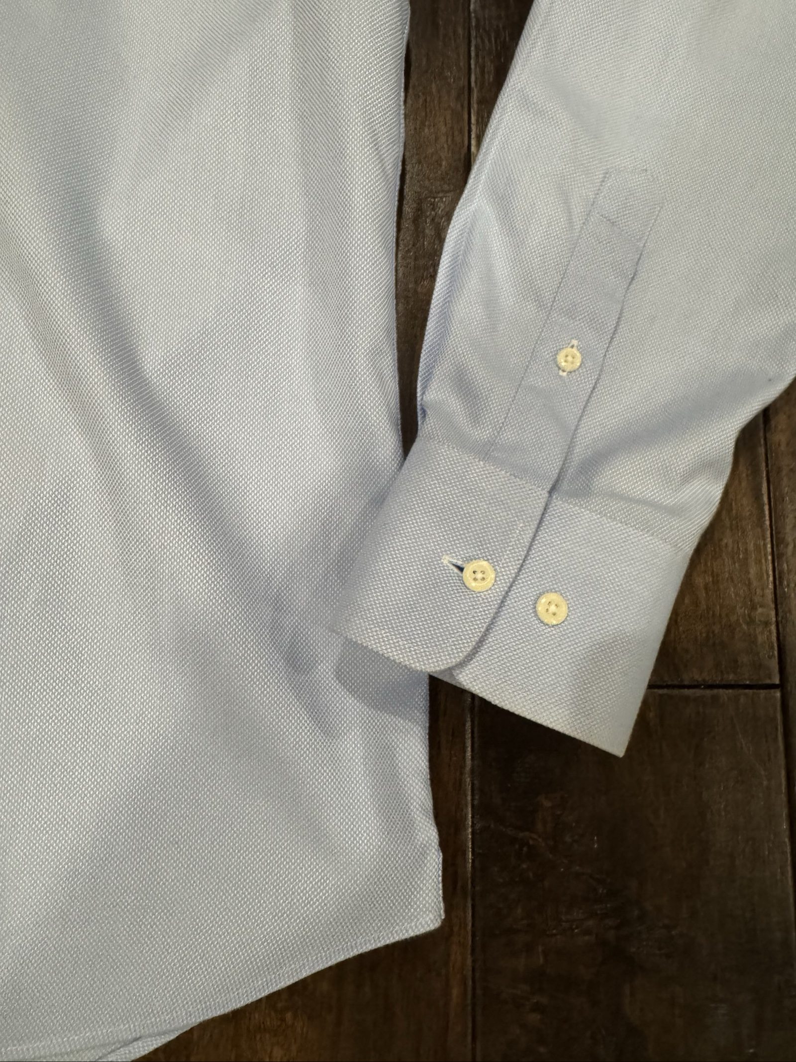 Men's David Donahue Dress Shirt - Blue - 34/35 & 15.5 image 5