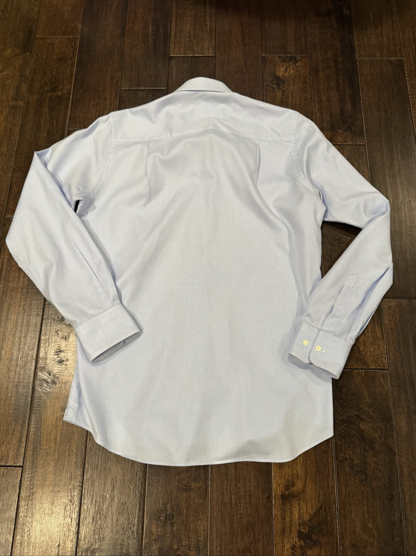 Men's David Donahue Dress Shirt - Blue - 34/35 & 15.5 image 9