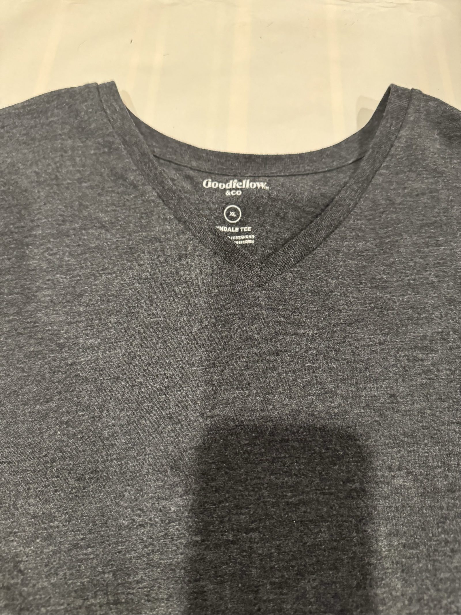 Men’s Goodfellow & Co V-Neck Shirt - Charcoal Gray - XL image 2